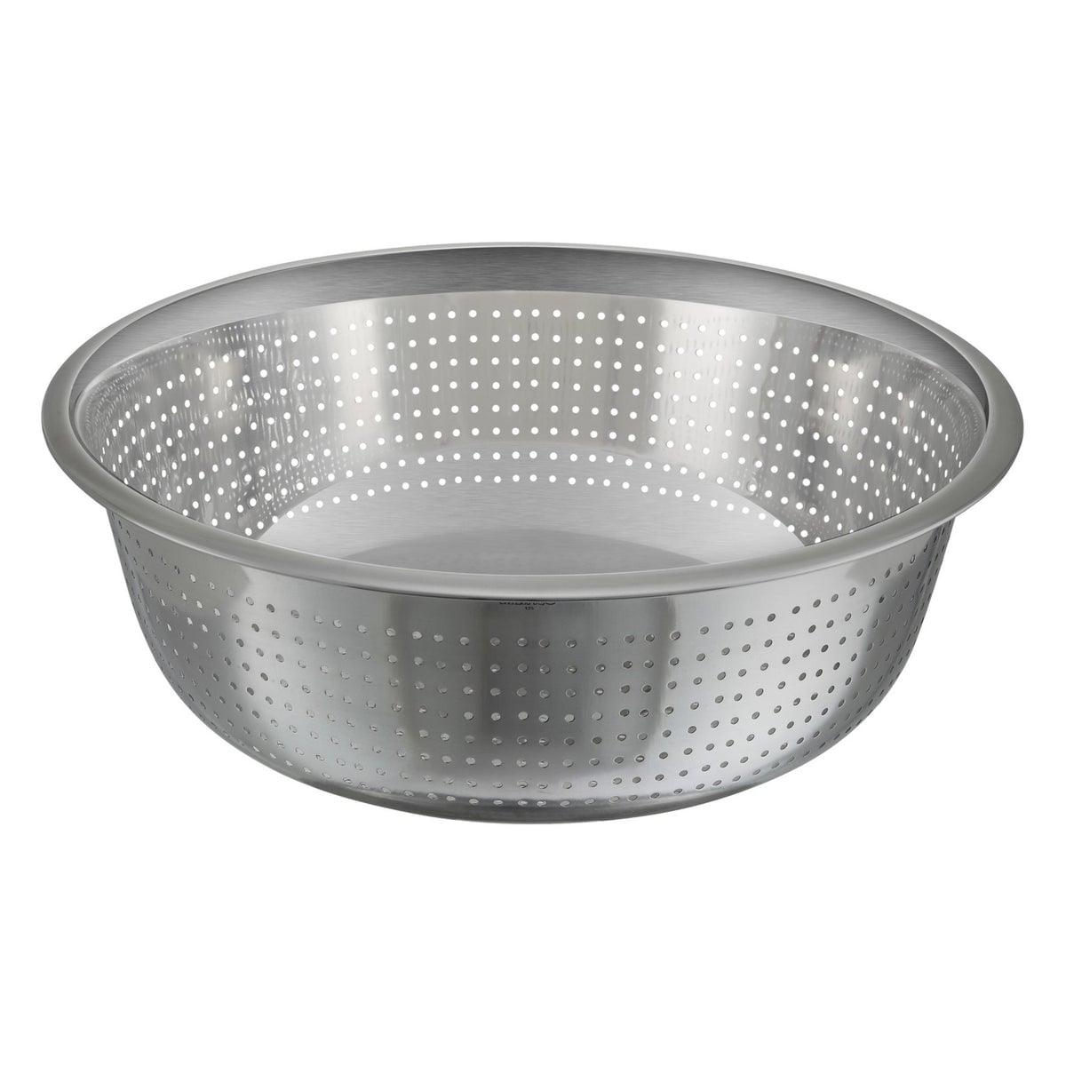 Picture of Winco CCOD-15S 15 in. Dia. Stainless Steel Chinese-Style Colander with 2.5 mm Drain Holes