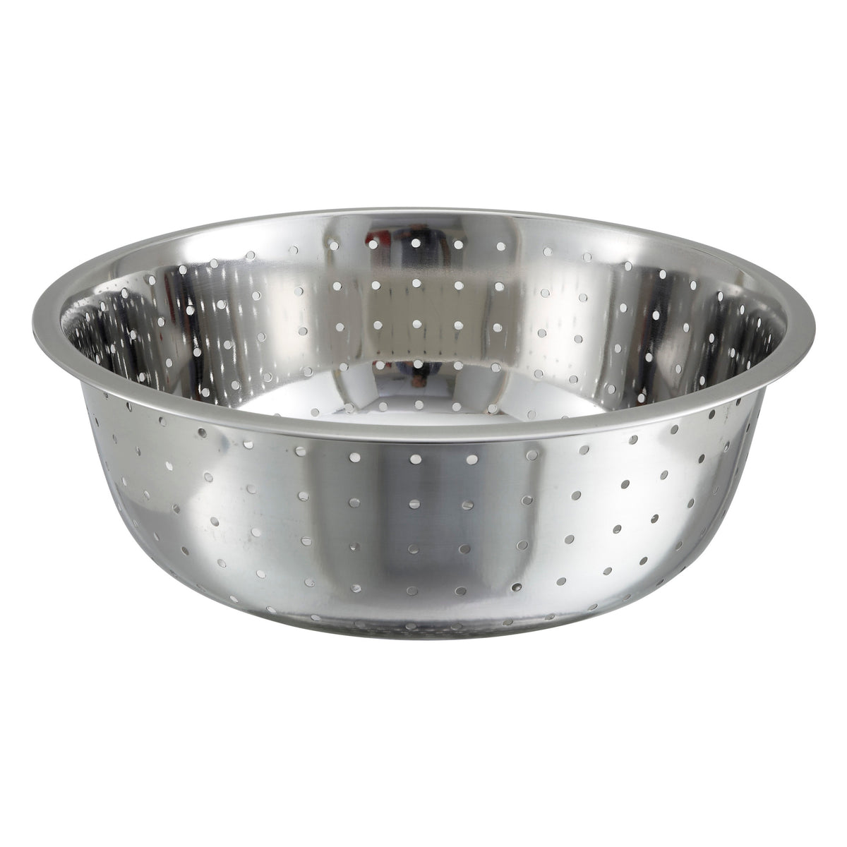 Picture of Winco CCOD-15L 15 in. Dia. Stainless Steel Chinese-Style Colander with 5 mm Drain Holes
