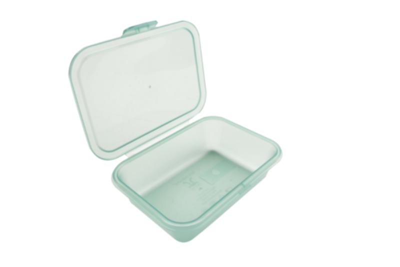Picture of Winco EC-32-1-JA 22 oz Hinged Lid Container 7.00 x 6.33 x 1.94 in. - 650 ml - G.E.T, Eco-Takeouts - Jade