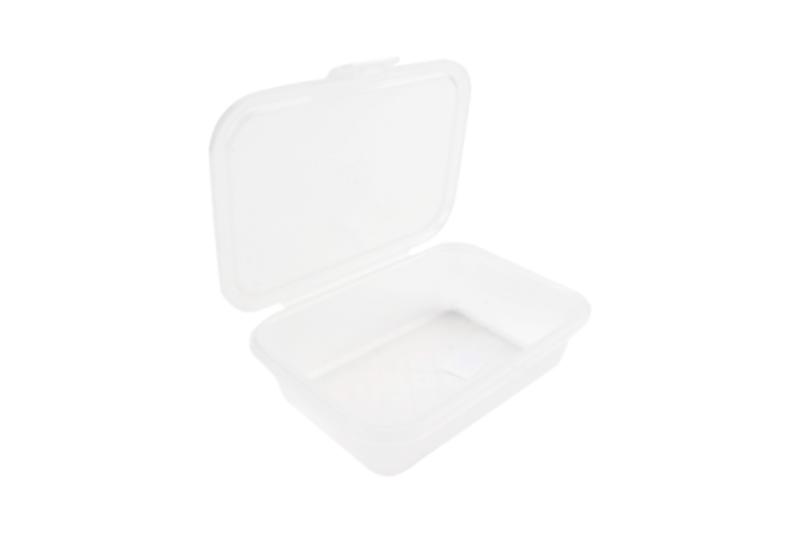 Picture of Winco EC-32-1-CL 22 oz Hinged Lid Container 7.00 x 6.33 x 1.94 in. - 650 ml - G.E.T, Eco-Takeouts - Clear