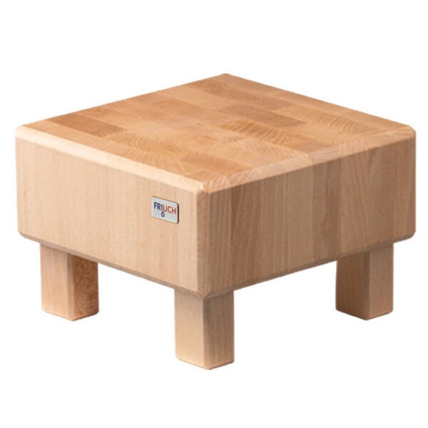 Picture of Winco 3651041 6.5 in. Tall Butcher Block Square Cube Riser Beech Wood - 8.7 x 8.7 in. - Frilich 3ST083 Pure Nature - Tan