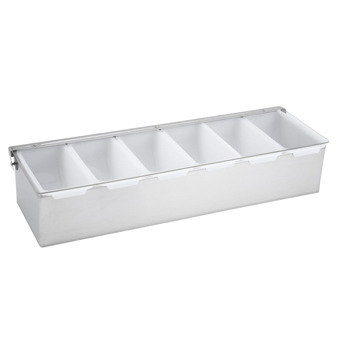 Picture of Winco CDP-6 Condiment Holder with Stainless Steel Base - 6 Compartment