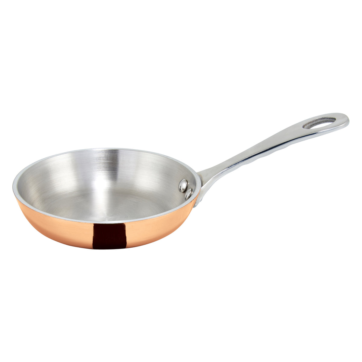 Picture of Winco DCFP-4C Mini 4 in. Fry Pan, Copper Plated, 5 oz