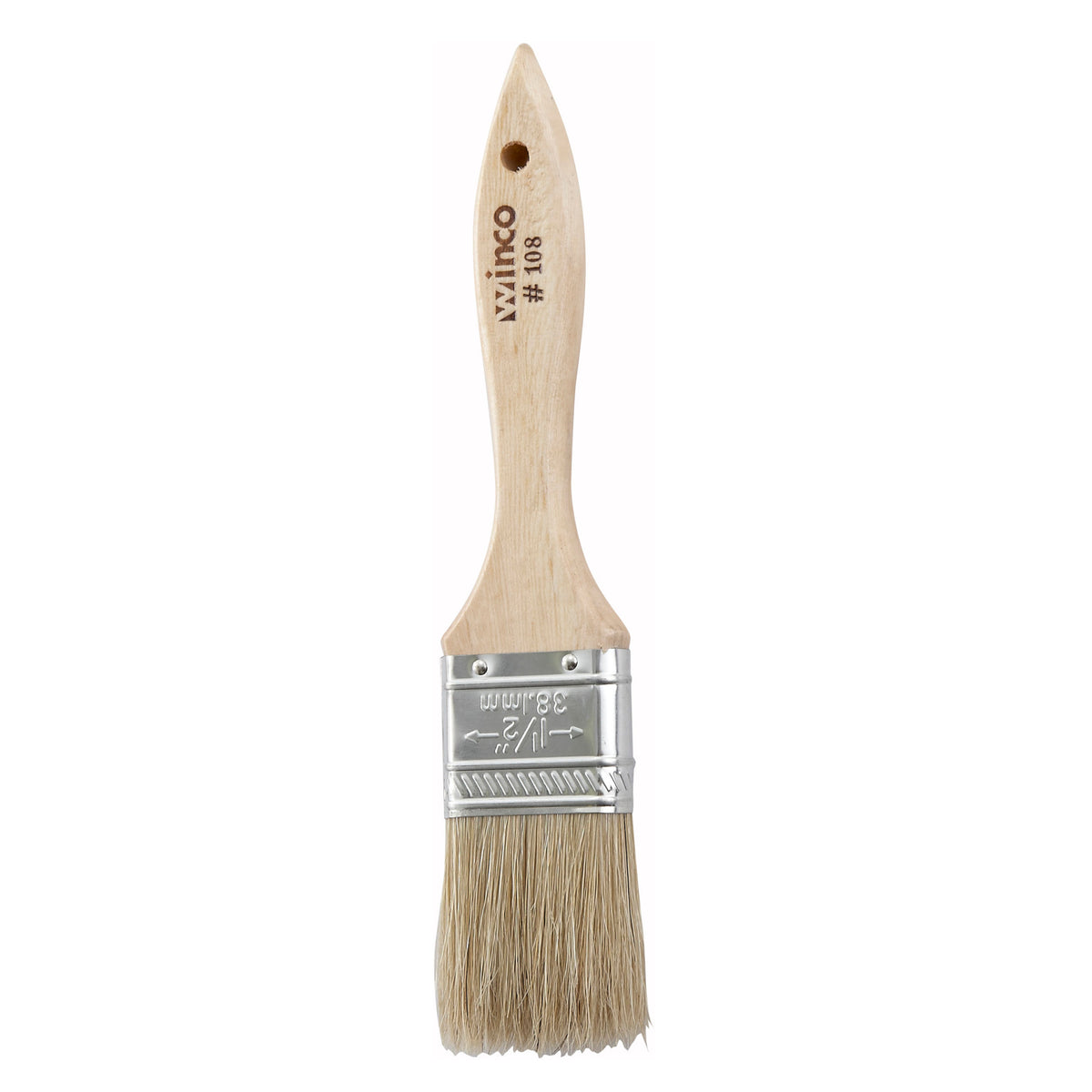 Picture of Winco WBR-15 Pastry & Basting Brush with Metal Ferrule - 1.5 in. Flat