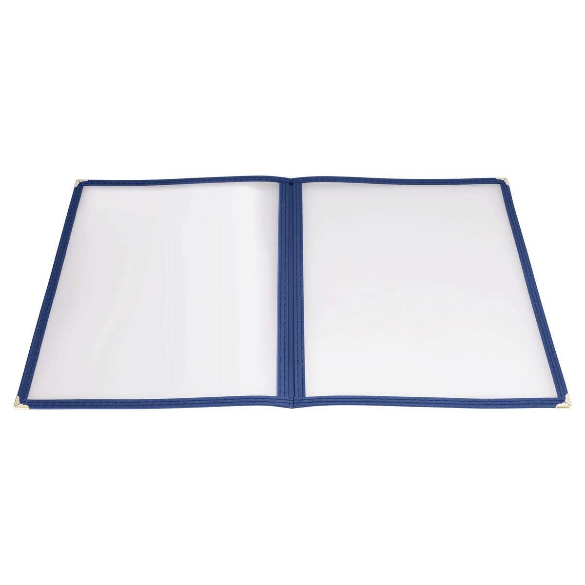 Picture of Winco PMCD-9B Book-Fold Double Panel Menu Cover - Blue, 9.38 x 12.13 in.