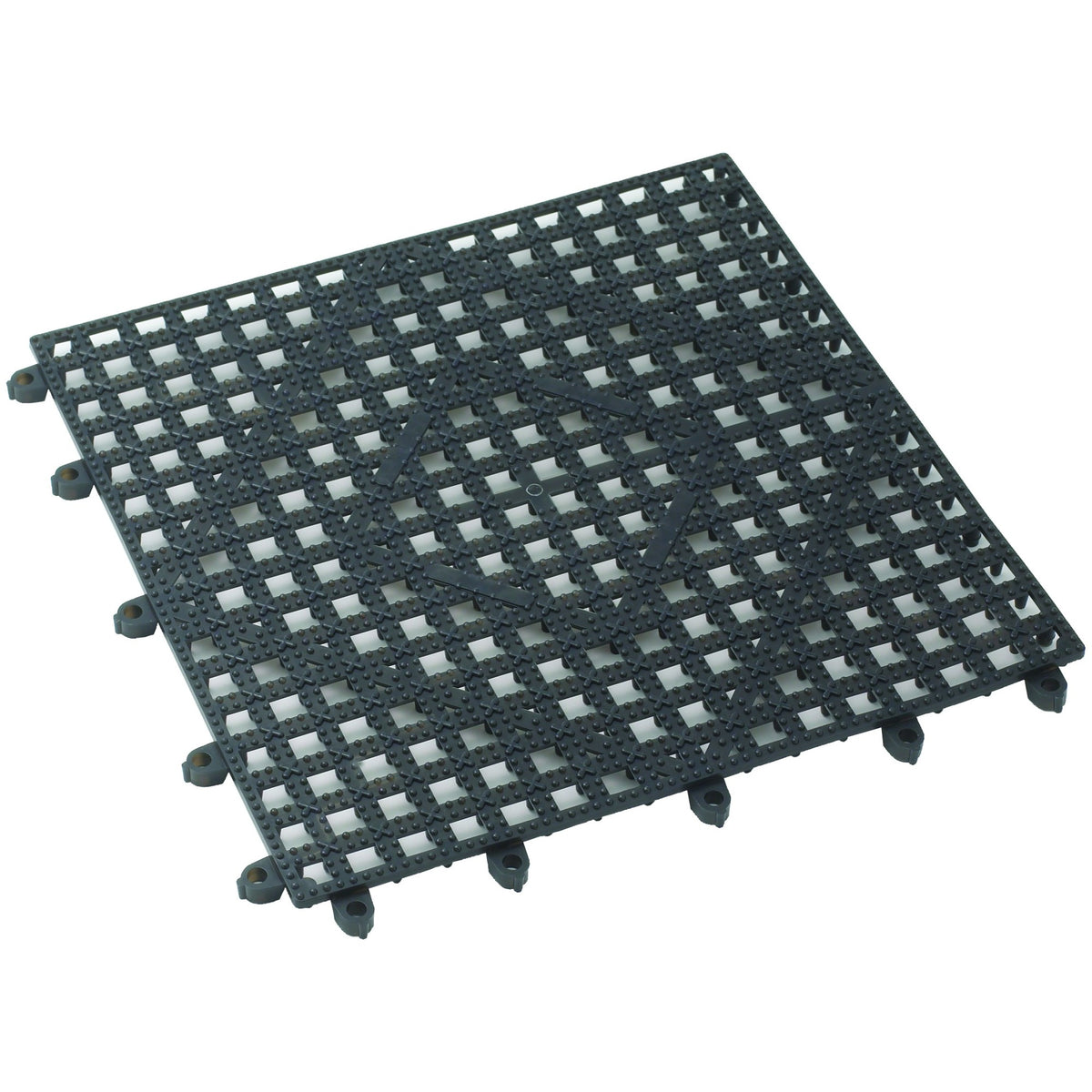 Picture of Winco BML-12K Bar Mat, Interlocking, 12 x 12 in. - Dark Smoke