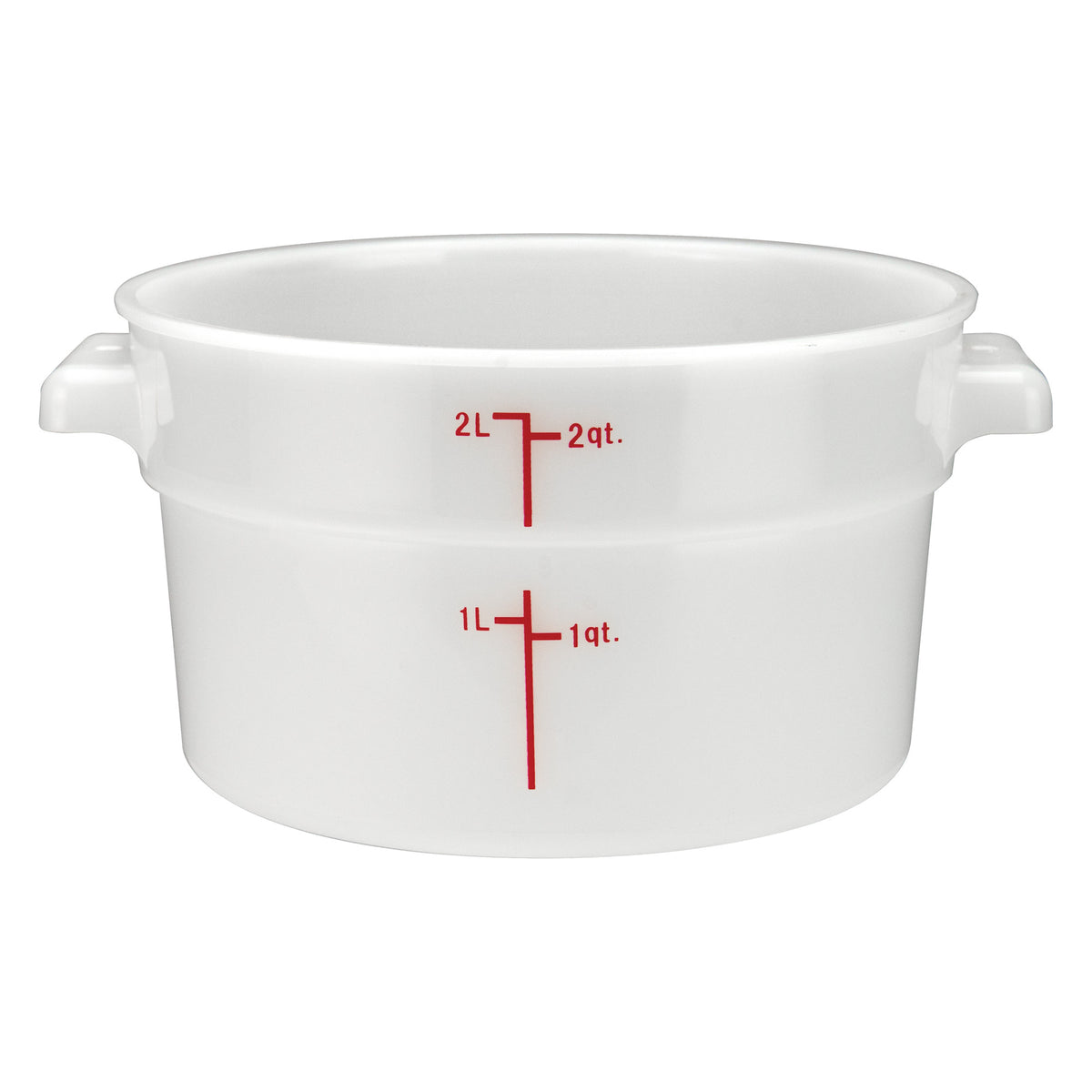 Picture of Winco PPRC-2W Round Storage Container, White, Polypropylene - 2 qt.