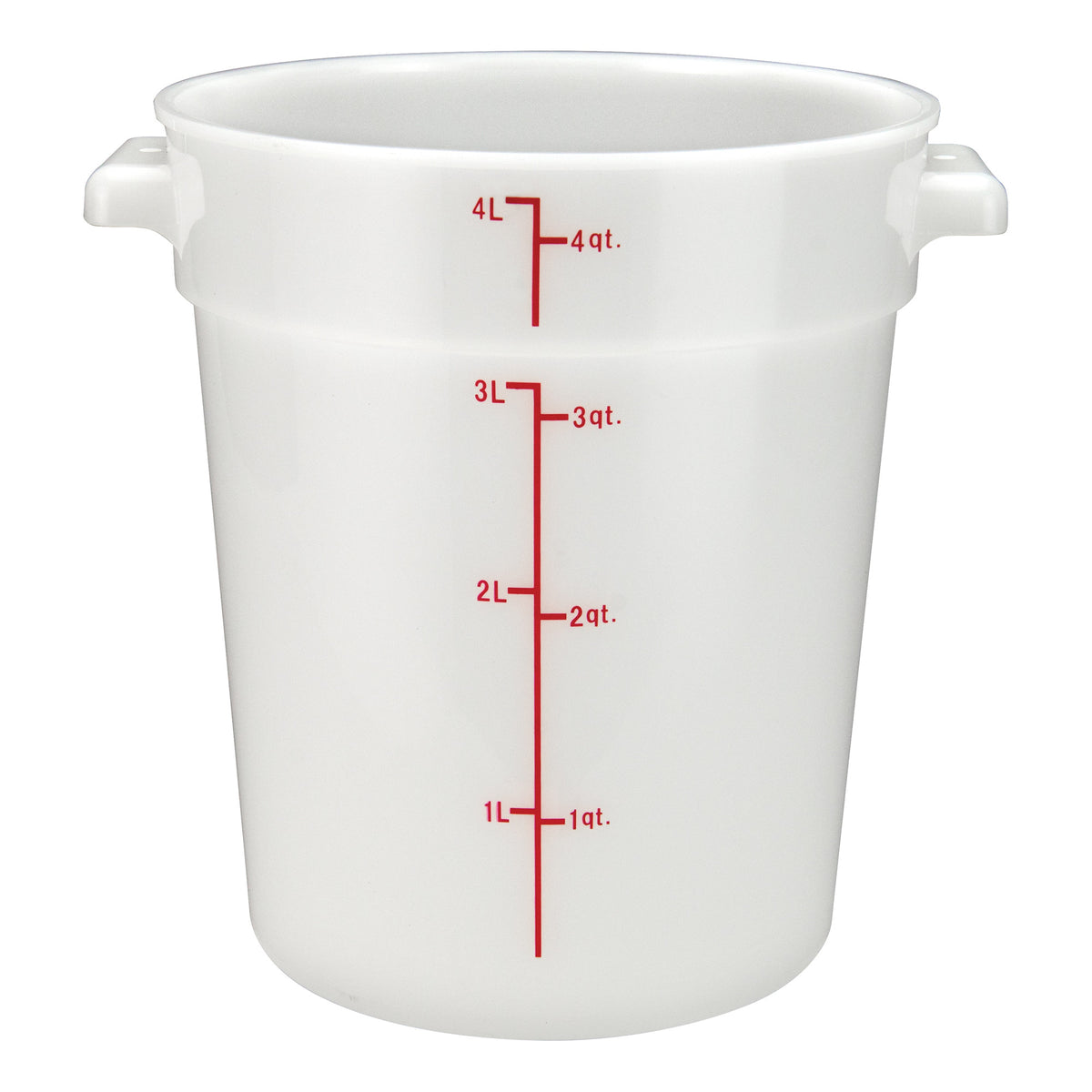 Picture of Winco PPRC-4W Round Storage Container, White, Polypropylene - 4 qt.
