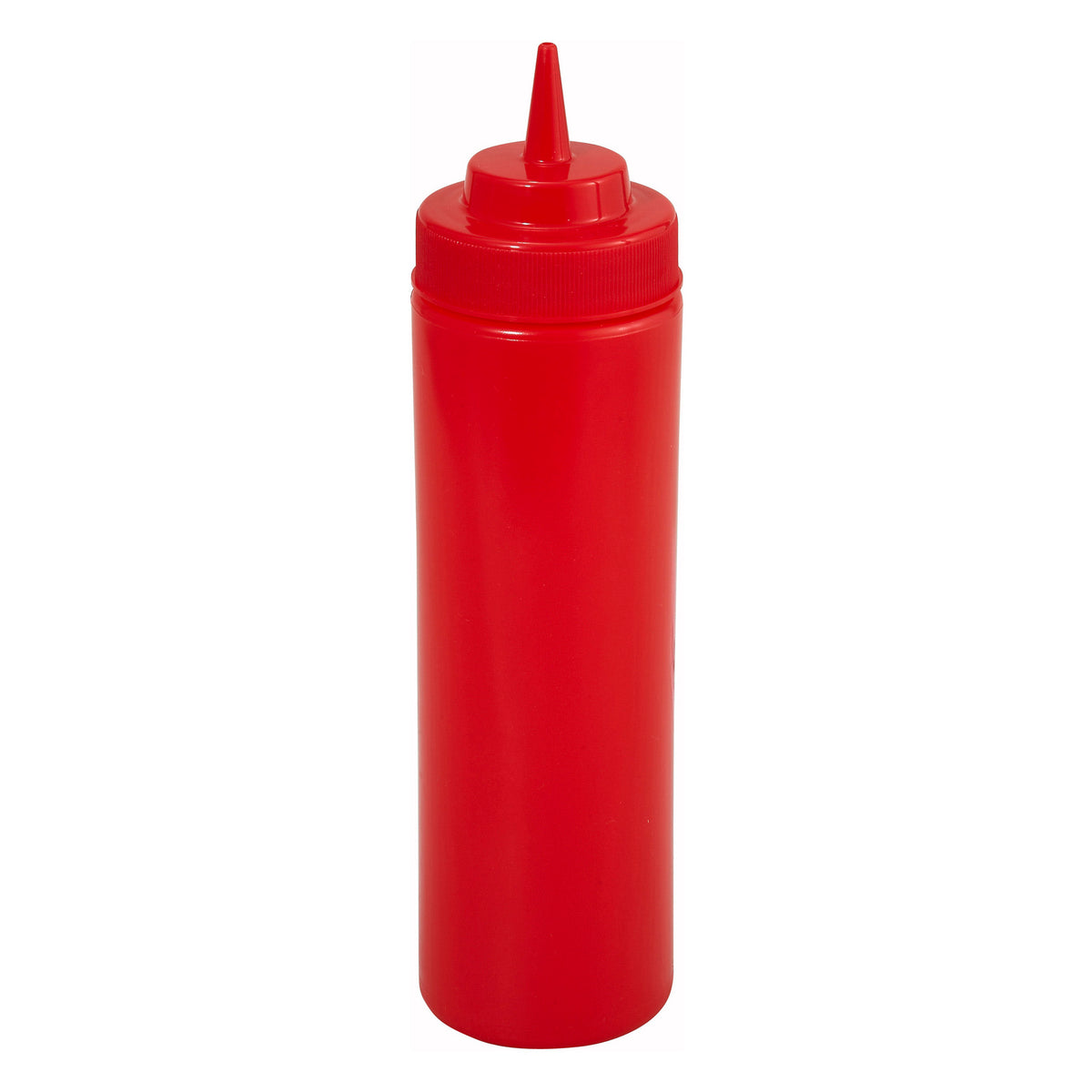 Picture of Winco PSW-12R 12 oz Wide-Mouth Squeeze Bottles - Red - 6 Piece