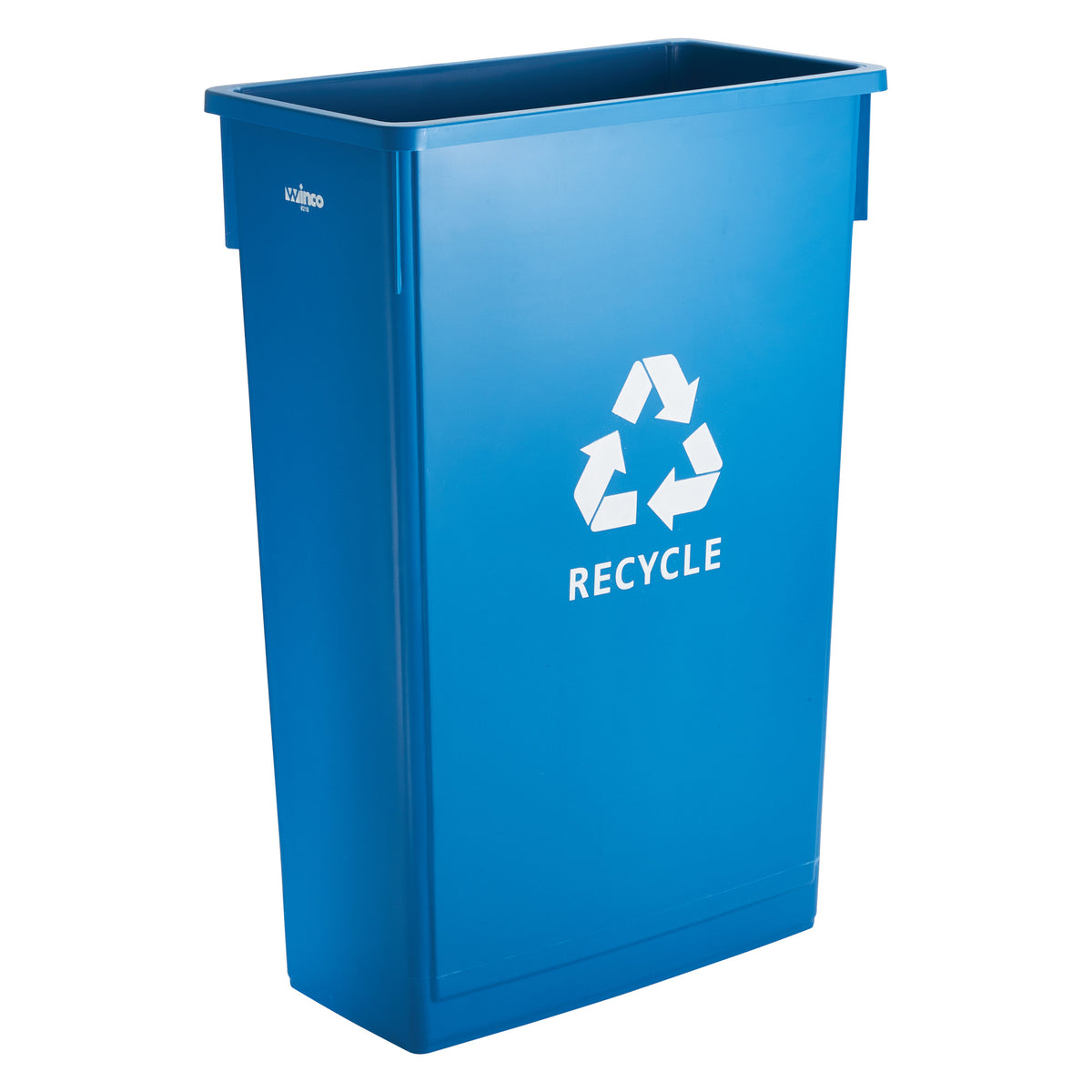 Picture of Winco PTC-23L 23 gal Slender Trash Can, Blue, Recycle