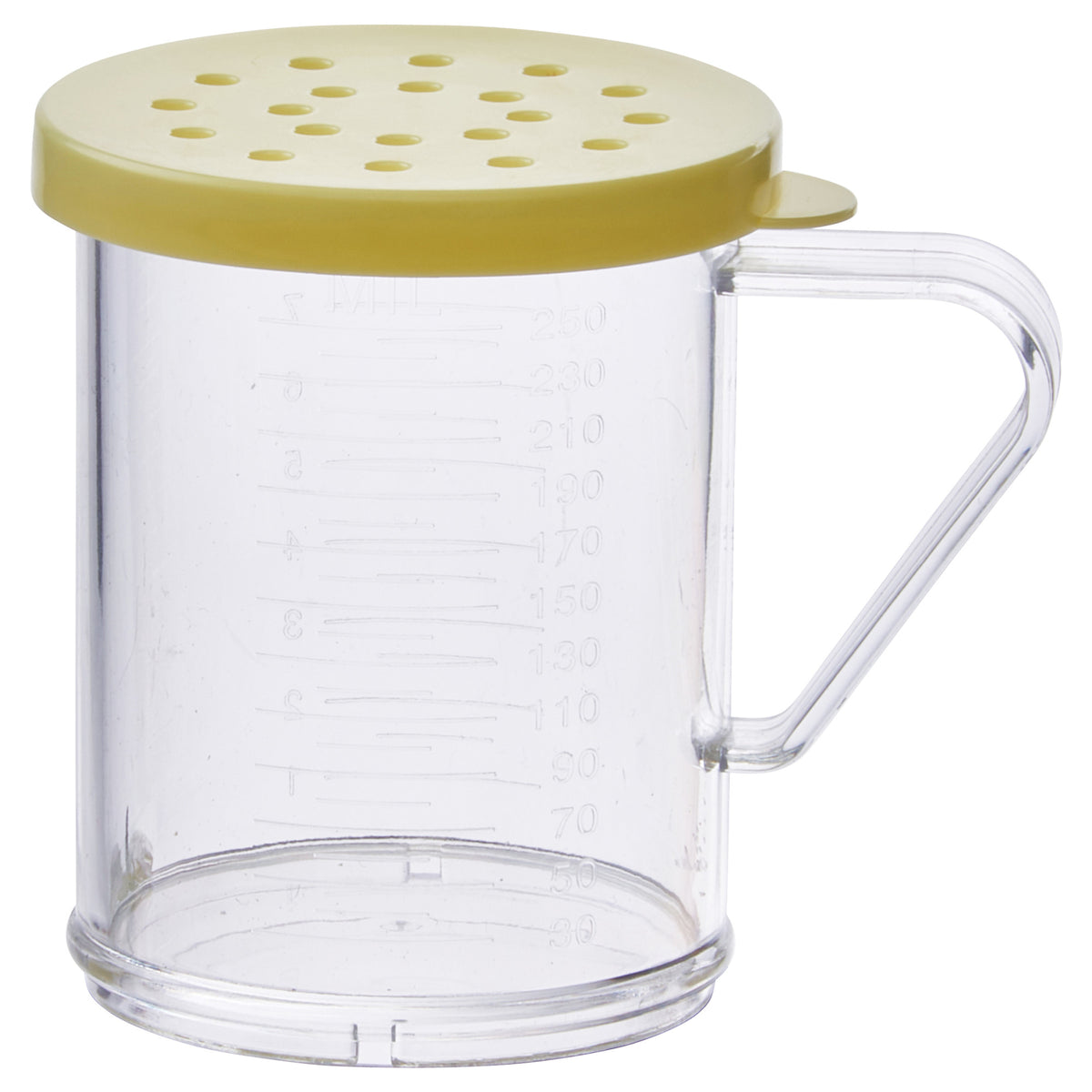 Picture of Winco PDG-10Y 10 oz Dredge with Color Snap-On Lid - Yellow