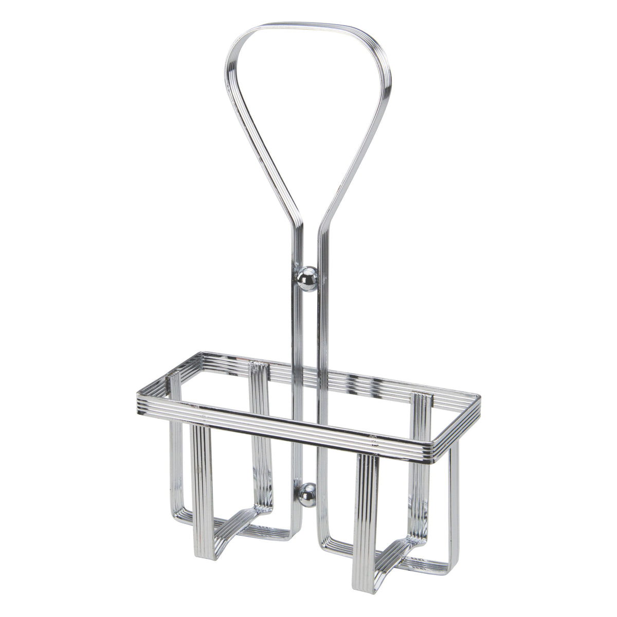 Picture of Winco WH-5 Chrome Plated Cruet Rack for 6 oz Oil & Vinegar Bottles