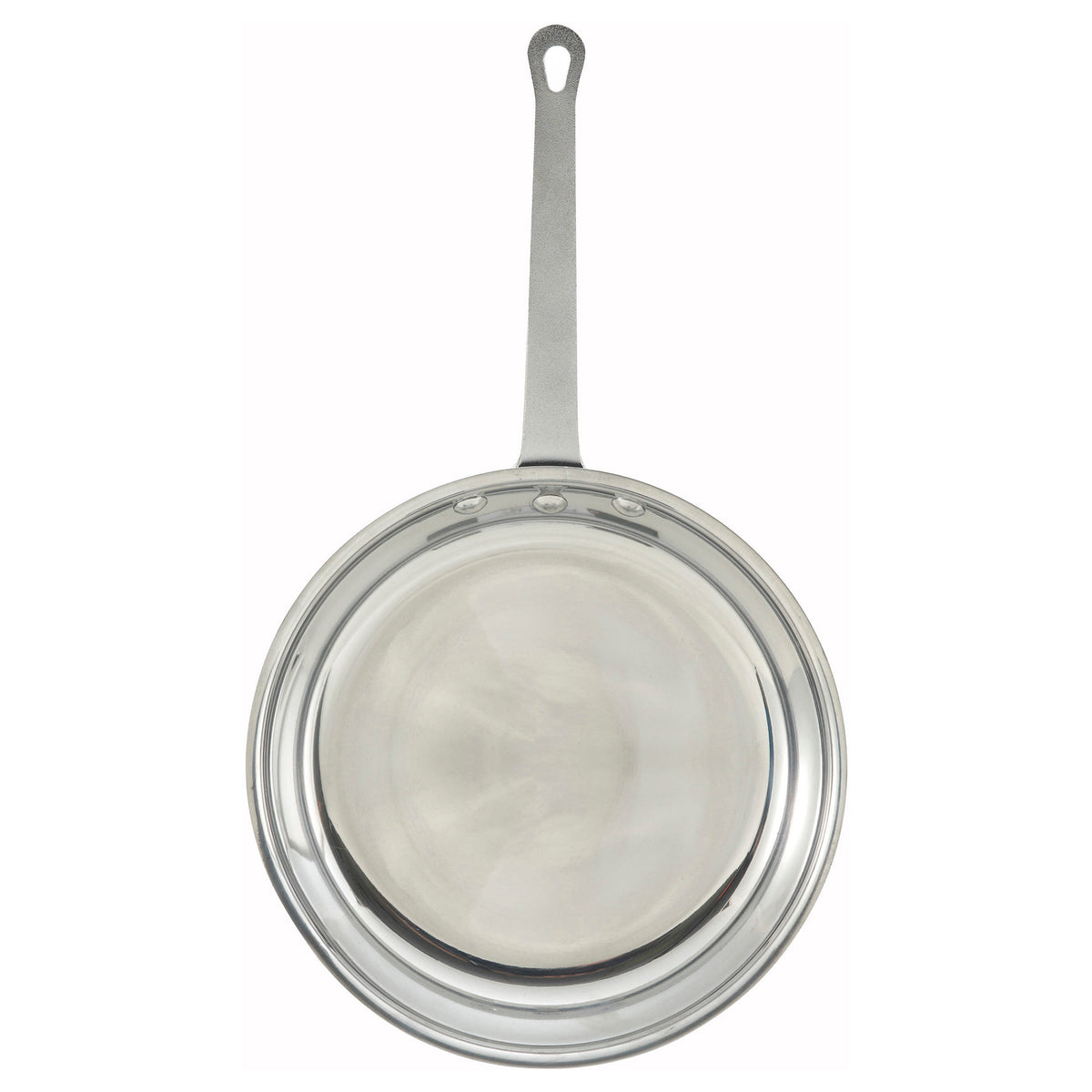 Picture of Winco AFP-14 Aluminum Fry Pan, Majestic, Mirror Finish - 14 in. Dia.