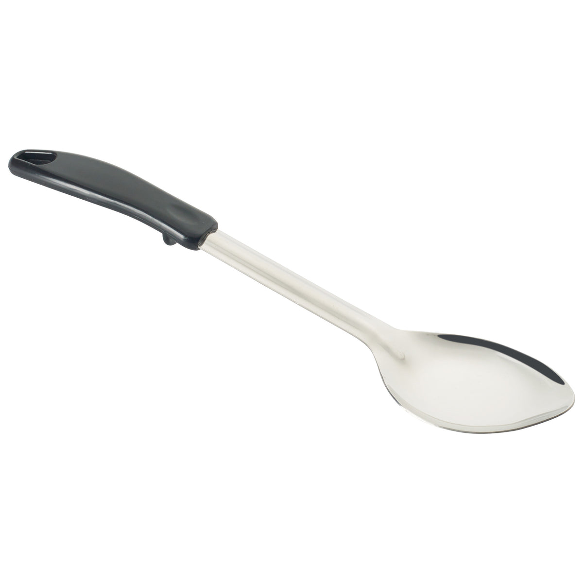 Picture of Winco BHOP-13 Basting Spoon with Stop-Hook Polypropylene Handle - Solid, 13 in. - Stainless Steel