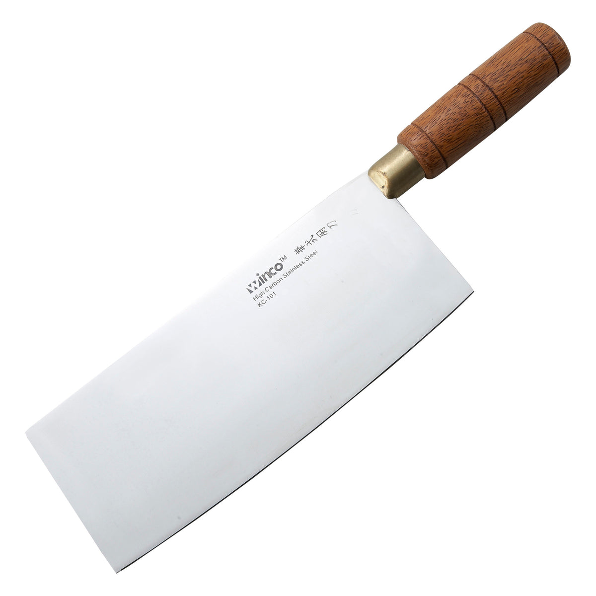 Picture of Winco KC-101 Chinese Cleaver with Wooden Handle, 8 x 3.5 in. Blade
