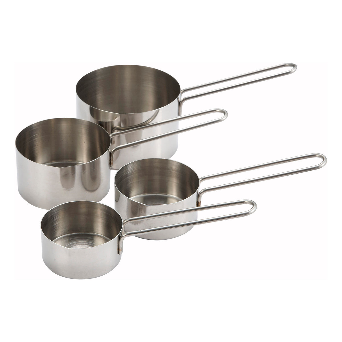 Picture of Winco MCP-4P Measuring Cup Set, Wire Handle, Stainless Steel - 4 Piece