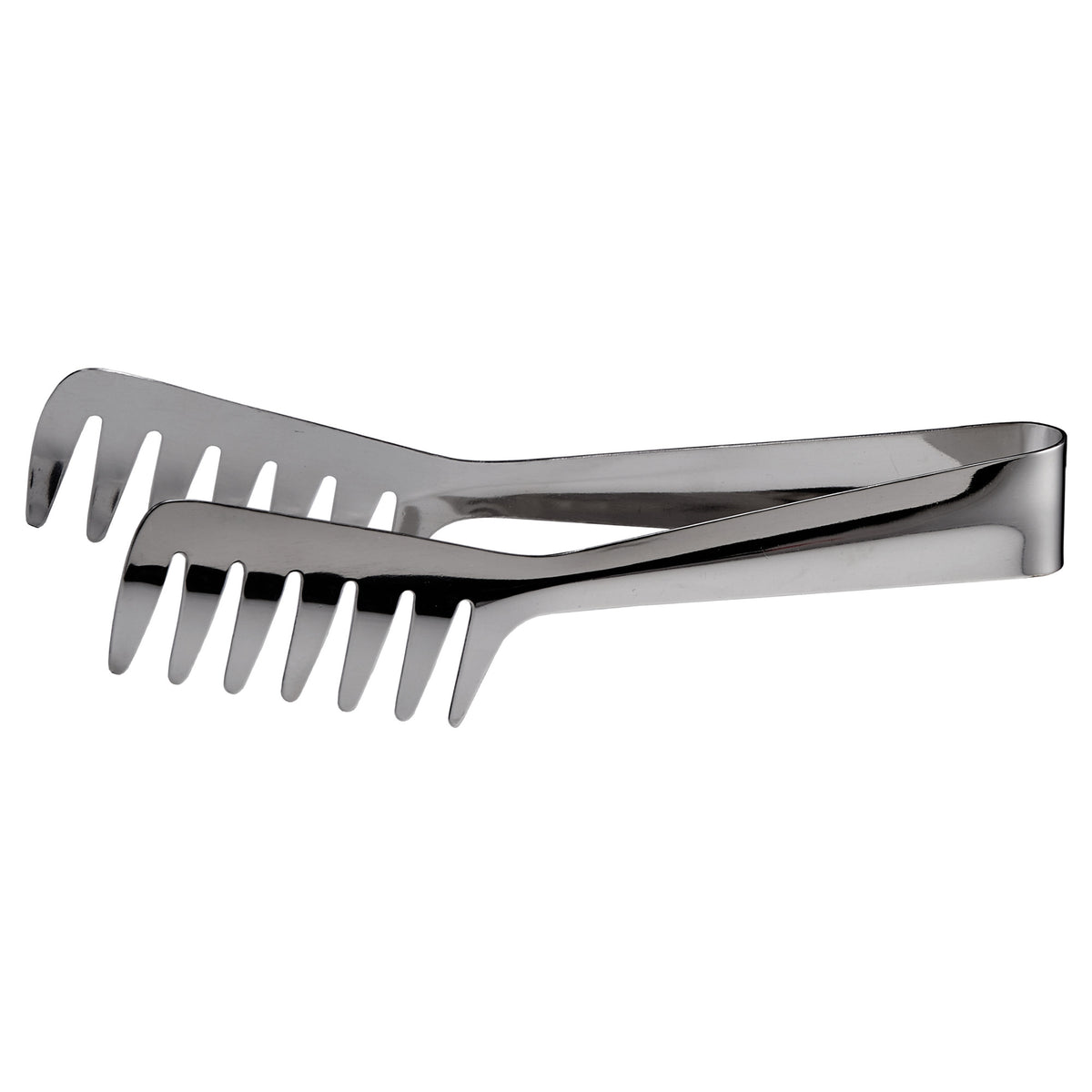 Picture of Winco ST-8 Spaghetti Tongs, Mirror Finish Stainless Steel, 8 in.