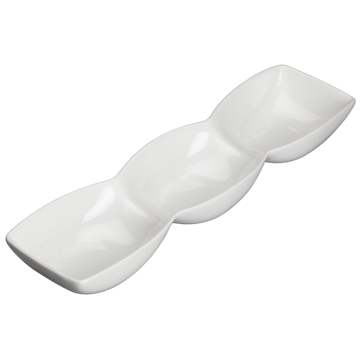 Picture of Winco WDP017-101 14.25 x 4 in. Porcelain Trio Bowl, Bright White, 24 Piece