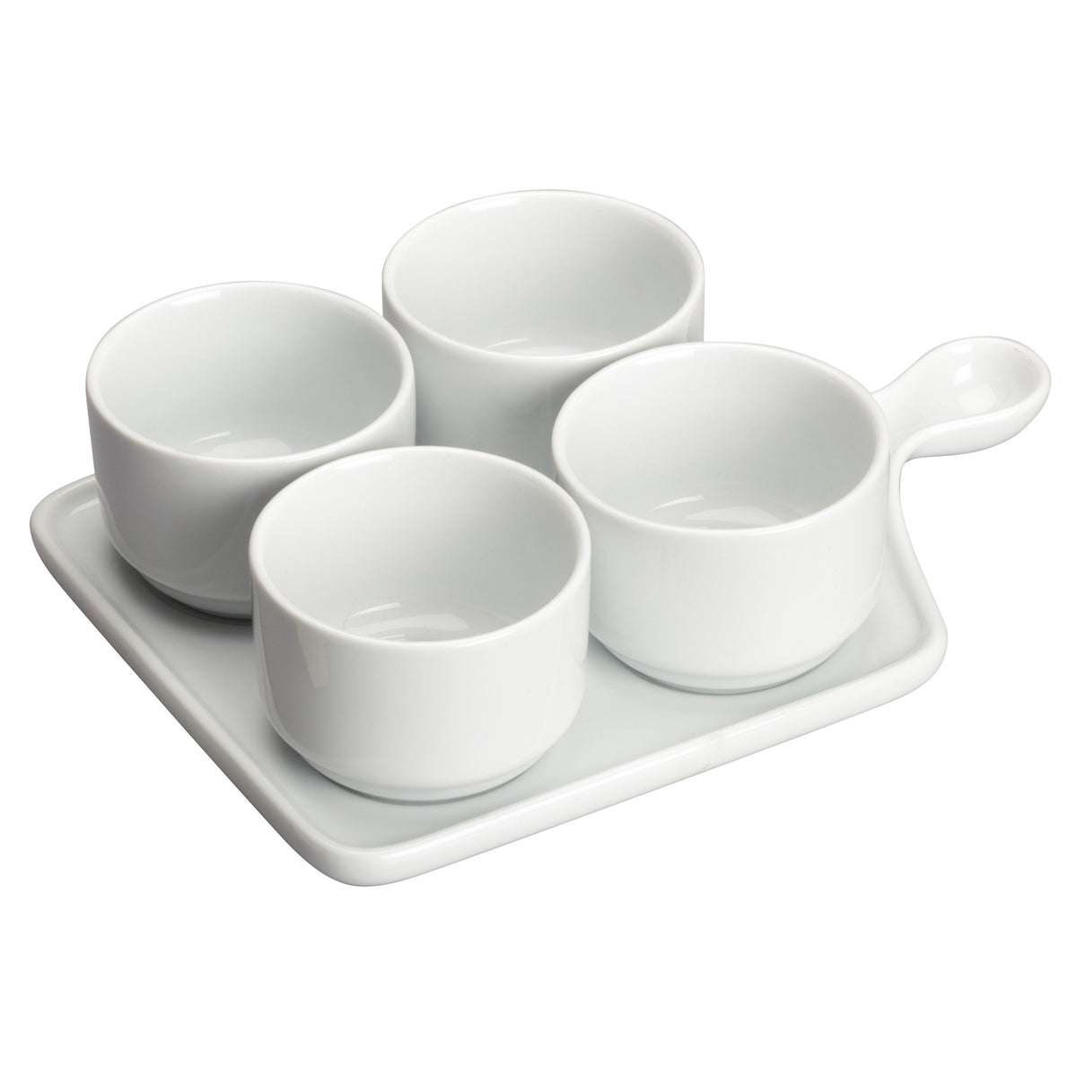Picture of Winco WDP016-102 9.75 x 6.75 in. Porcelain Quartet Tapas Set, Bright White - Set of 12
