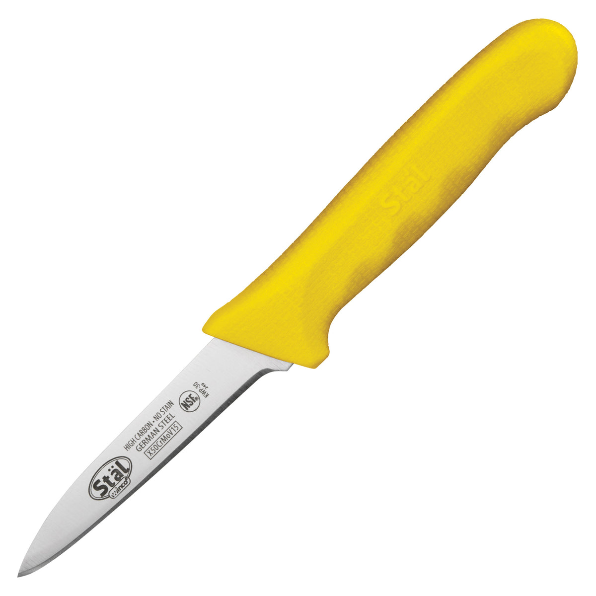 Picture of Winco KWP-30Y Stal 3.25 in. Paring Knife, 2 Per Pack - Yellow