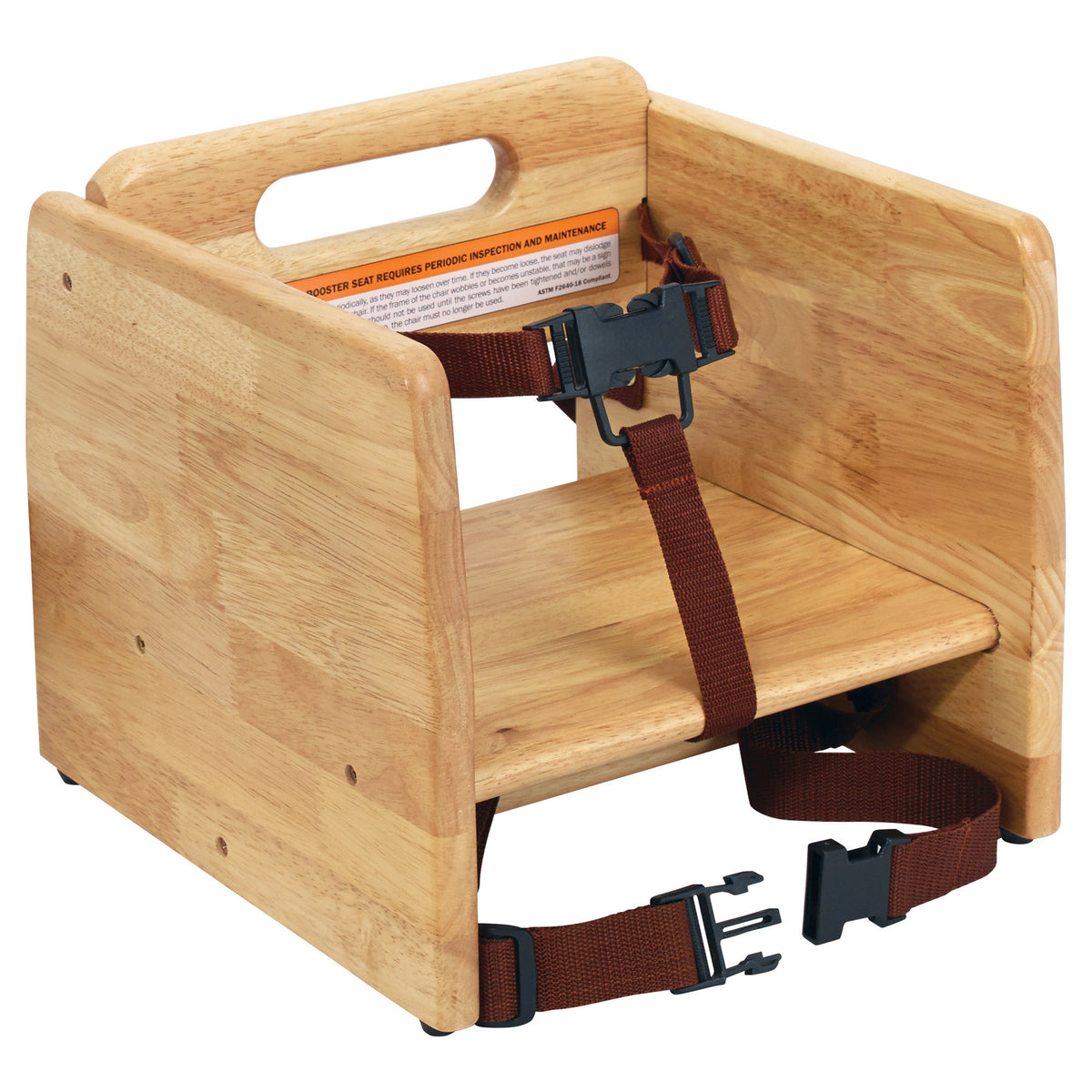 Picture of Winco CHB-701 Stacking Wooden Booster Seat - Natural