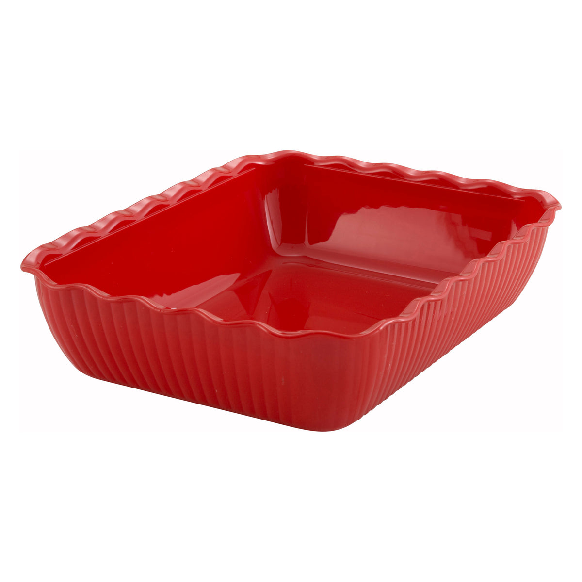 Picture of Winco CRK-13R Deli Crock - 13 x 10 x 3 in., Red