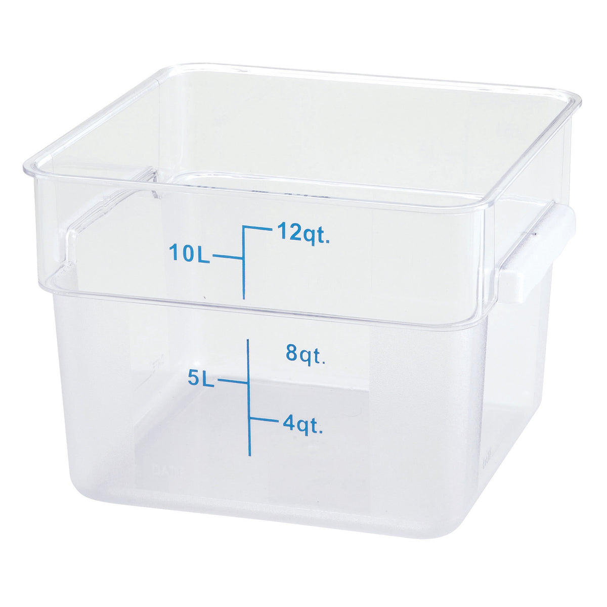 Picture of Winco PCSC-12C Square Storage Container, Clear Polycarbonate - 12 qt.