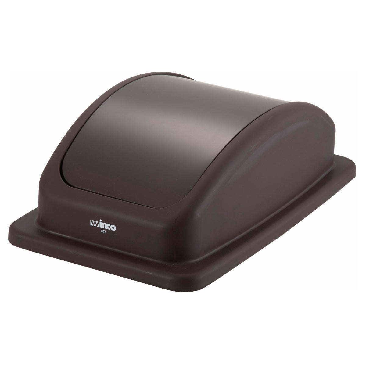 Picture of Winco PTCL-23B Swing Lid for 23 gal Slender Trash Cans - Brown