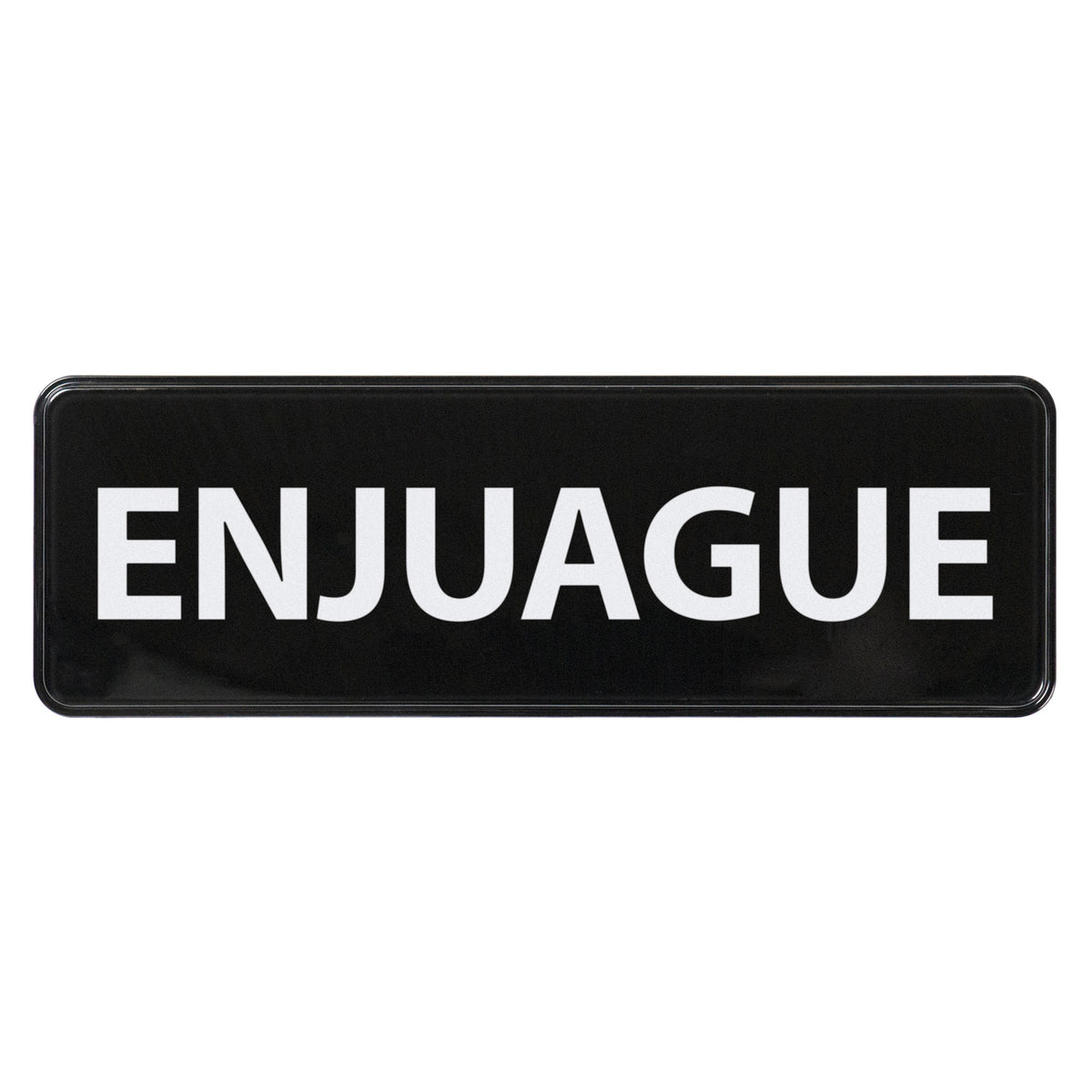SGN-365 Information Signs, 9 x 3 in., Spanish - Rinse - Black