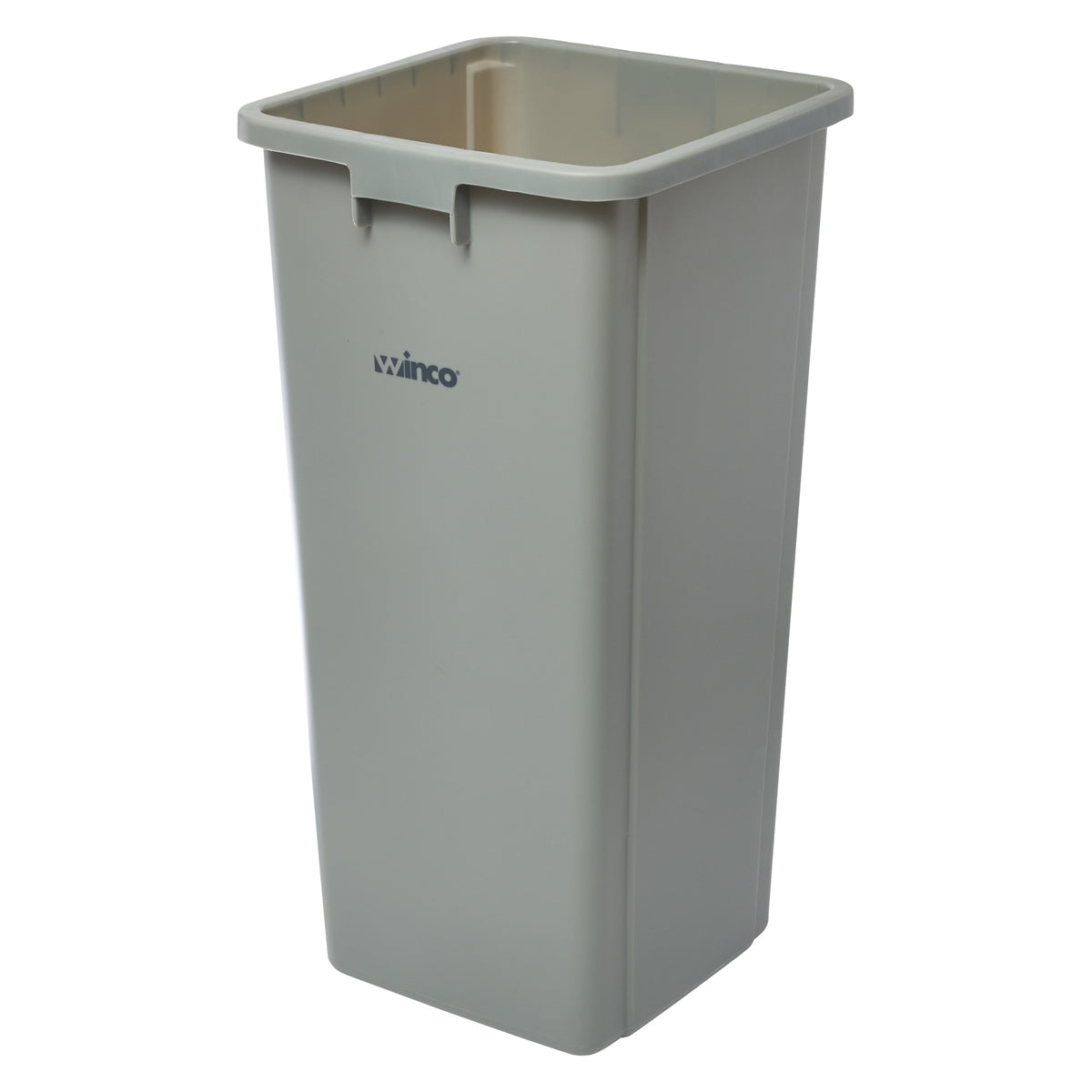 Picture of Winco PTCS-23G Tall Square Trash Can - 23 gal, Gray
