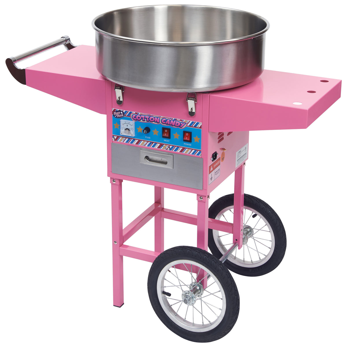 Picture of Winco CCM-28M Show Time Cotton Candy Machine with Cart, 1080W