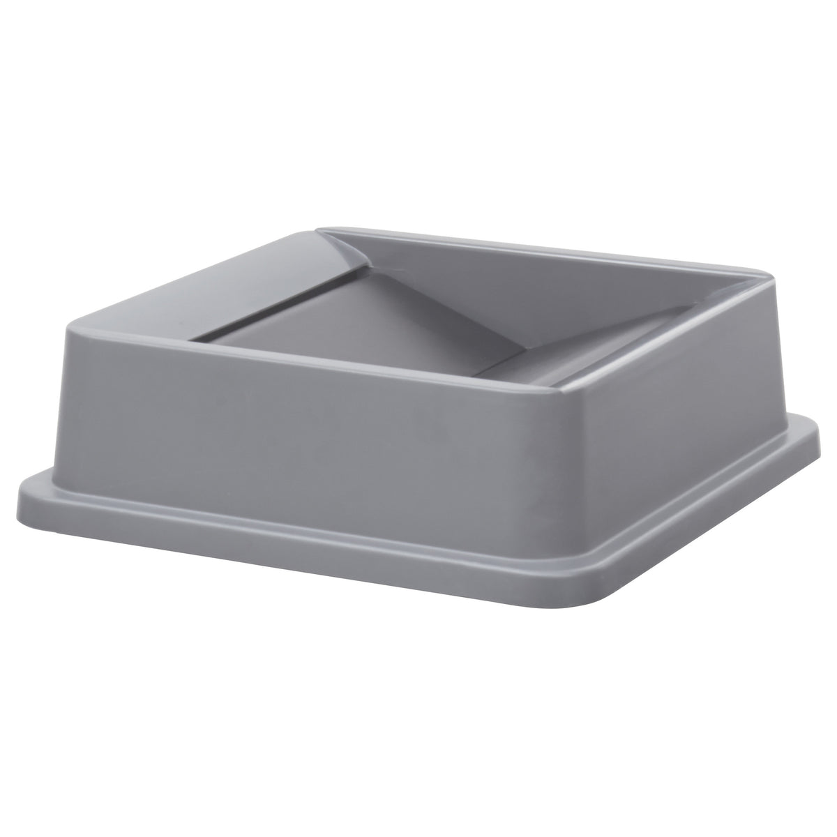 Picture of Winco PTCSL-23G Tall Square Trash Can Lid, Swing - 23 gal, Gray