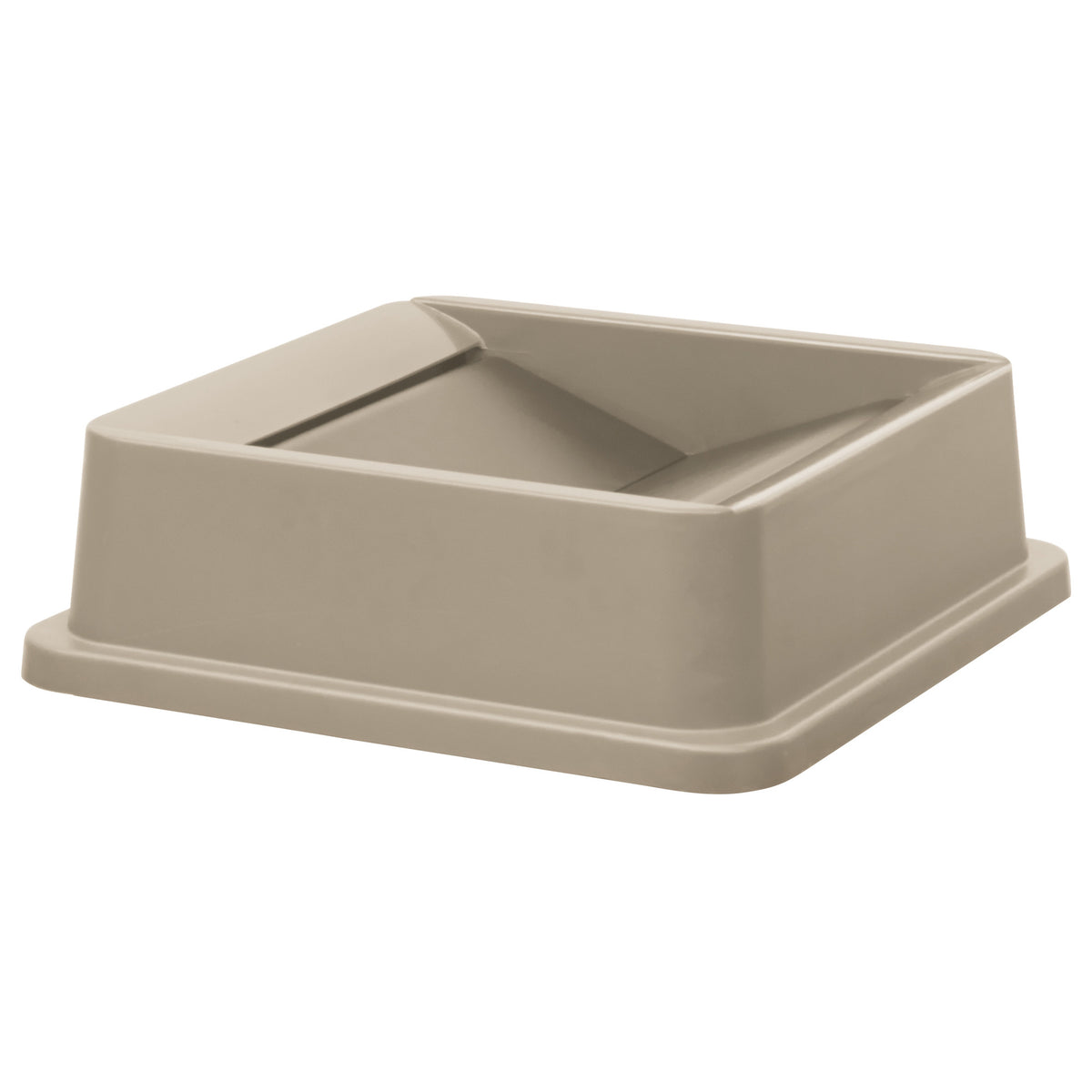Picture of Winco PTCSL-35BE Tall Square Trash Can Lid, Swing - 35 gal, Beige