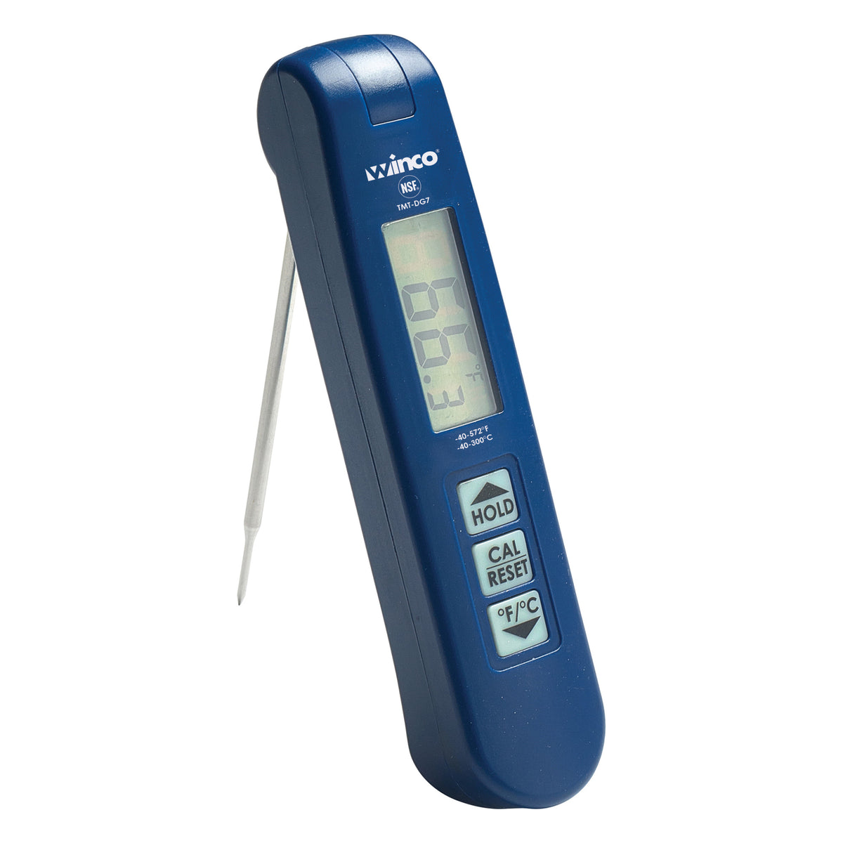 Picture of Winco TMT-DG7 Thermocouple Thermometer - Folding Probe, -40 deg to 572 deg F, NSF