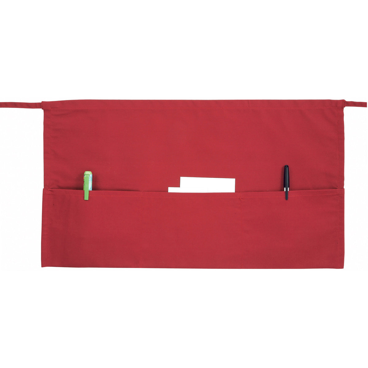 Picture of Winco WA-1221RED 3-Pocket Waist Apron - Red