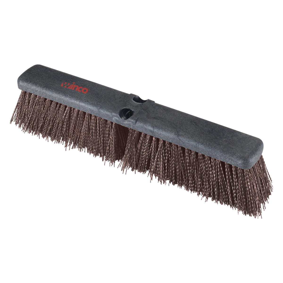 Winco BRFC-18B 18 Push Broom Head w/ Course/Heavy Bristles, Brown
