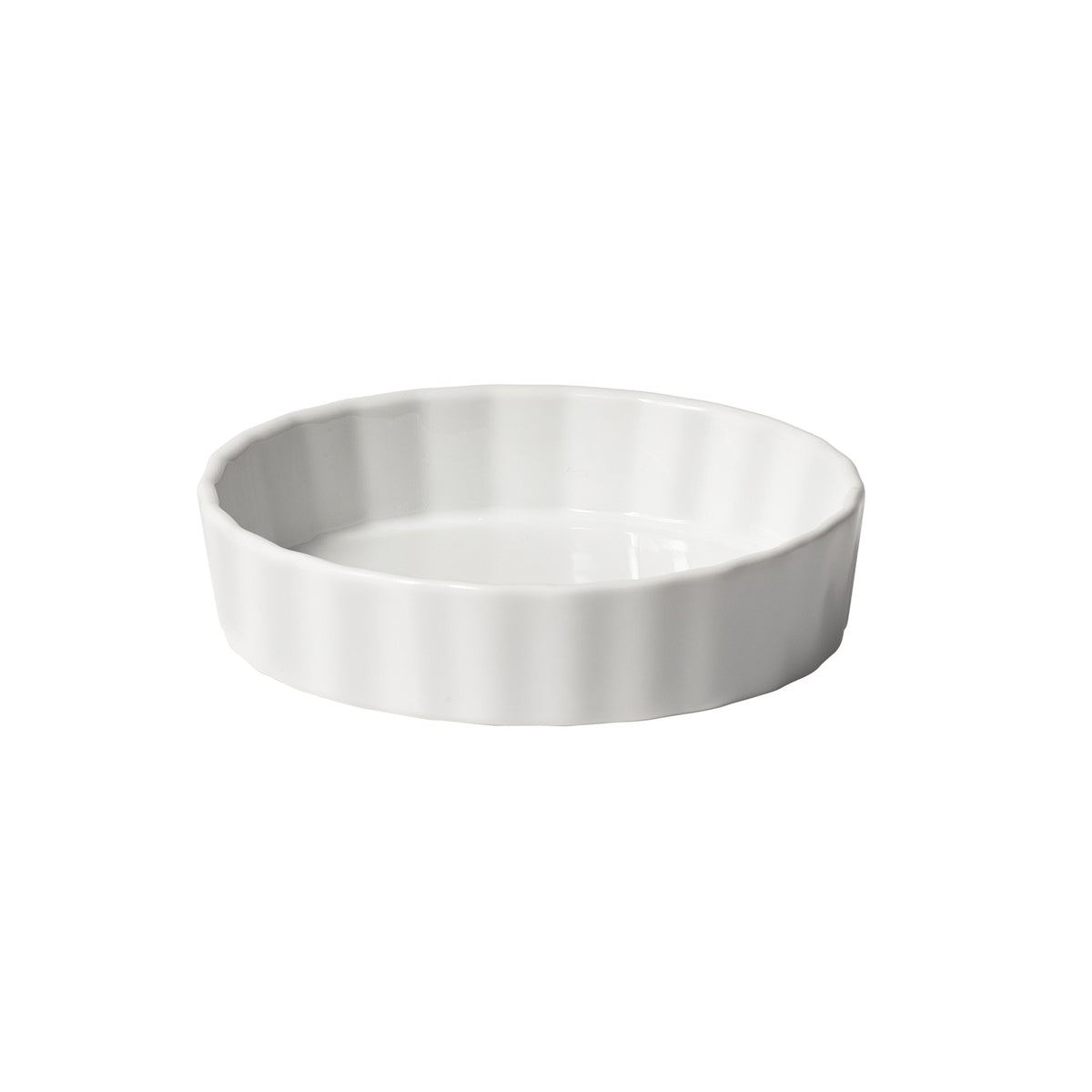 QBD-55 Fluted Quiche Baking Dish, 5.5 oz, White Porcelain, 24 Piece