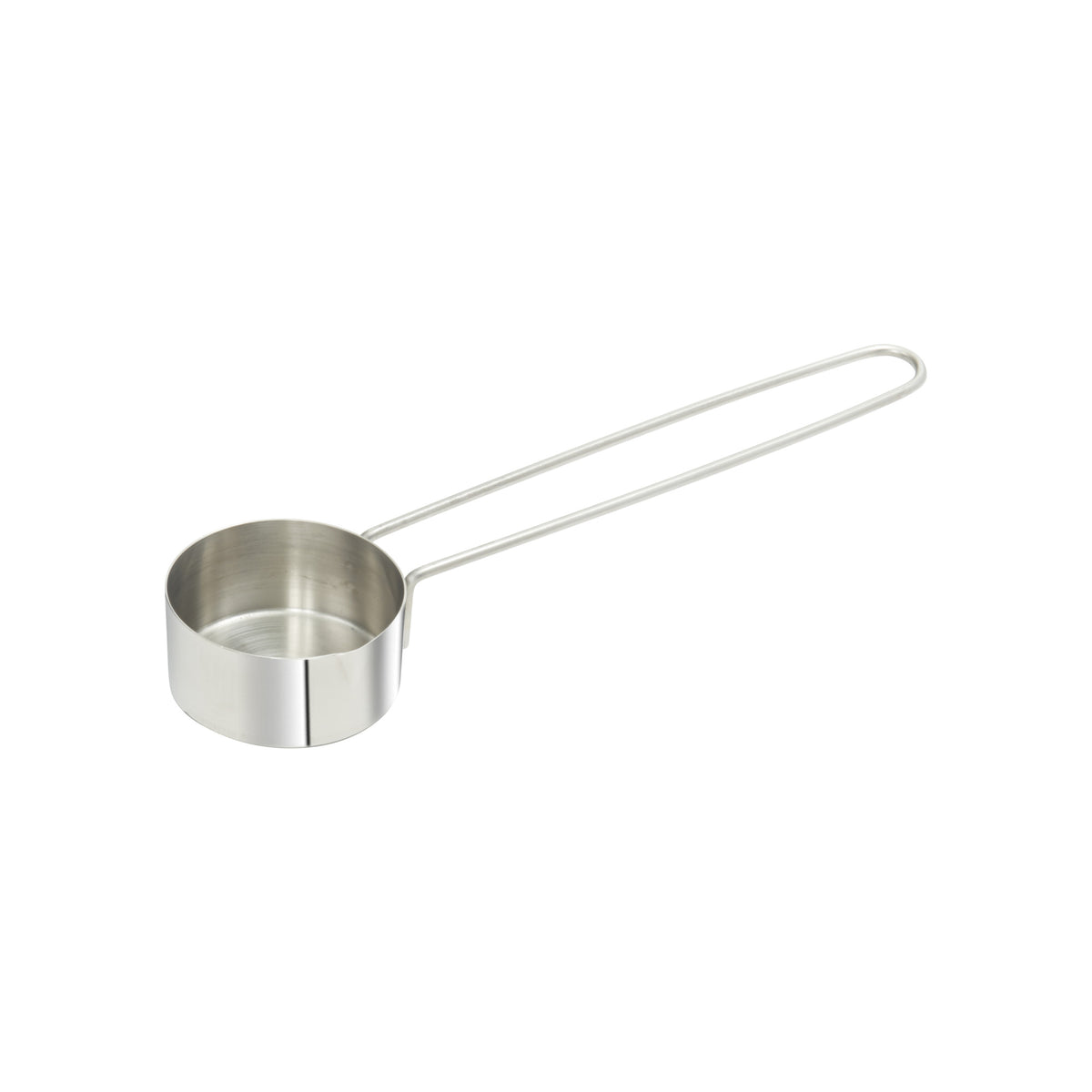 Picture of Winco MCPL-025C Stainless Steel Measuring Cup with 6 in. Long Loop Handle, 0.25 Cup