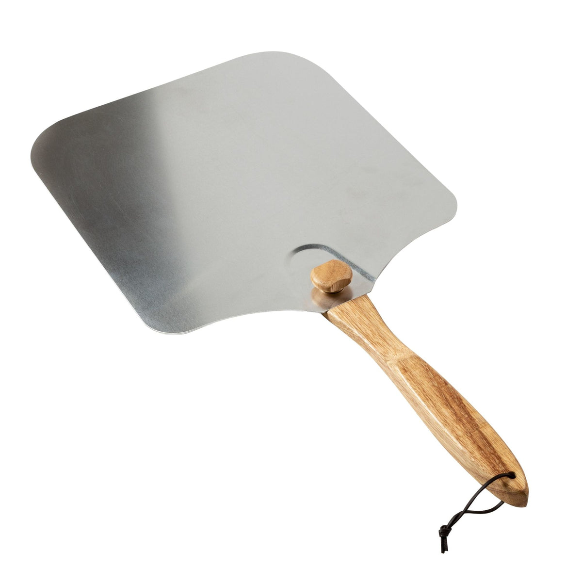 Picture of Winco KCH-08436 Old Stone Aluminum Pizza Peel with Folding Handle, 14 x 16 in.