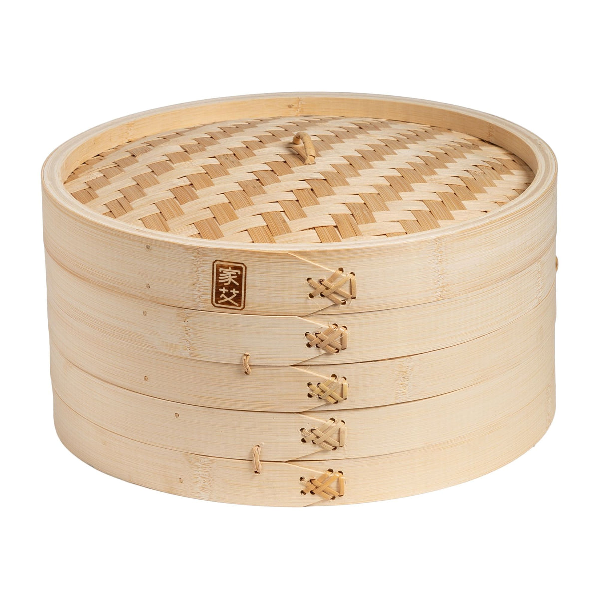 Picture of Winco J26-0012 Joyce Chen 2-Tier Bamboo Steamer Baskets, 12 in.