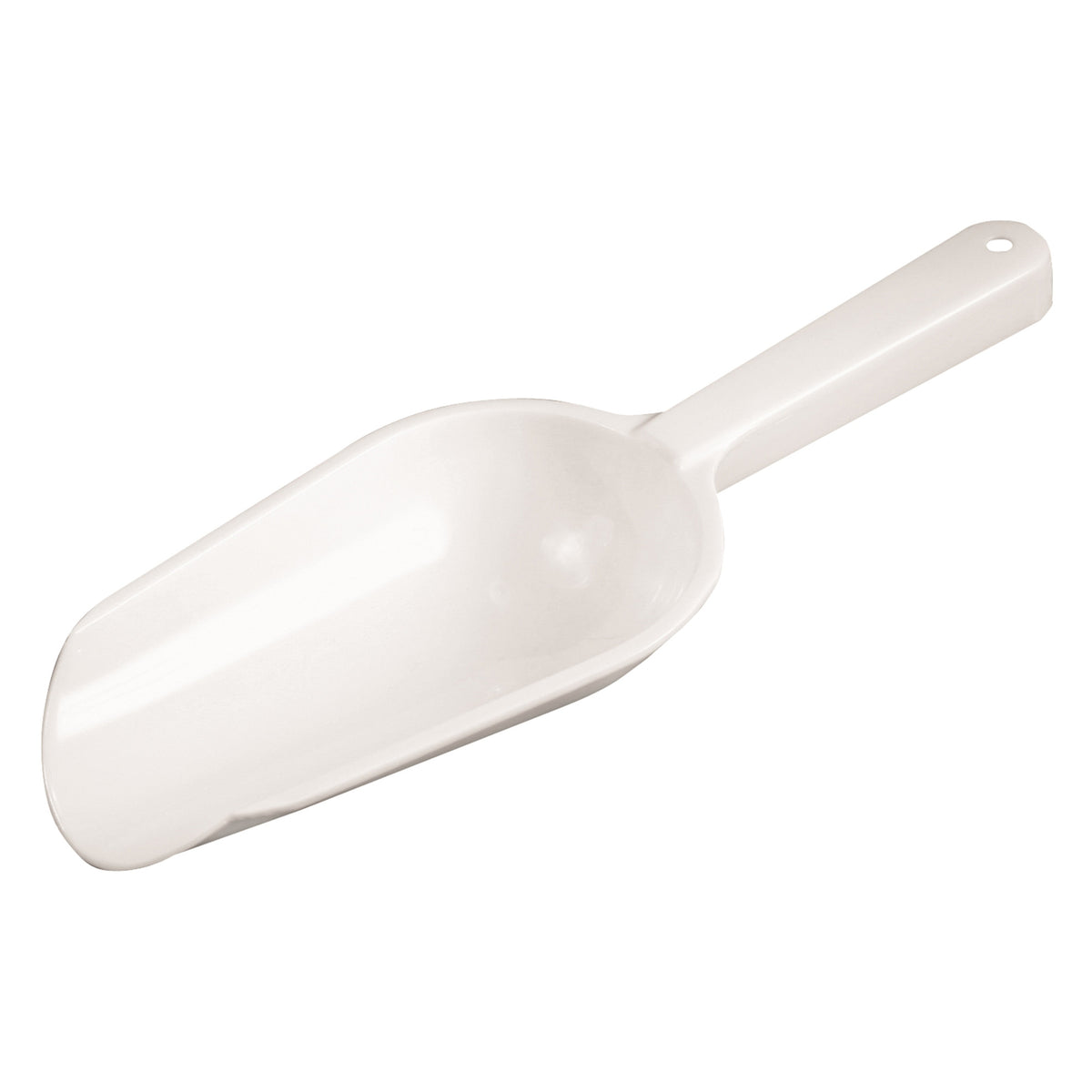 Picture of Winco CR-849W Bar Maid 8 oz Polyethylene Round Bowl Scoop, White