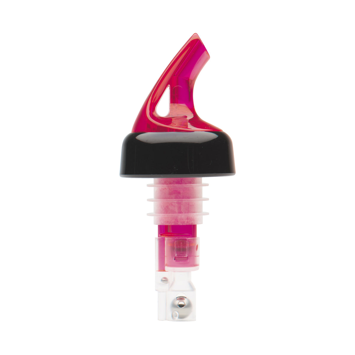 Picture of Winco BMP-3100R Bar Maid 1 oz Premium Measured Pourers, Red with Black Collar - 12 Piece