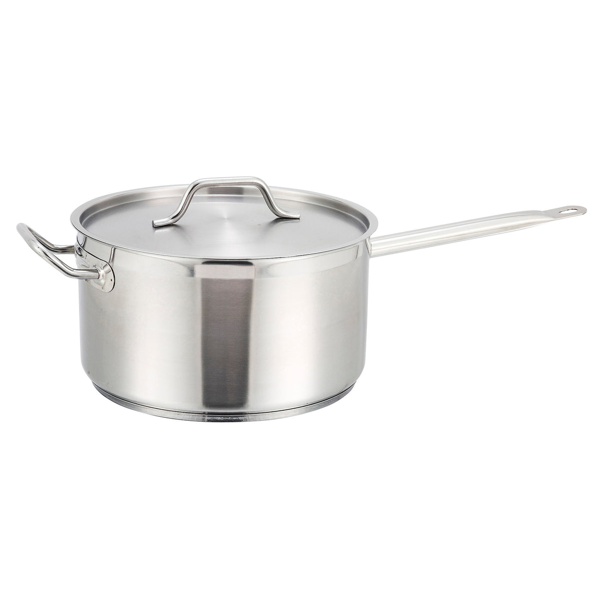 Picture of Winco SSSP-10 Stainless Steel Sauce Pan with Cover - 10 qt.