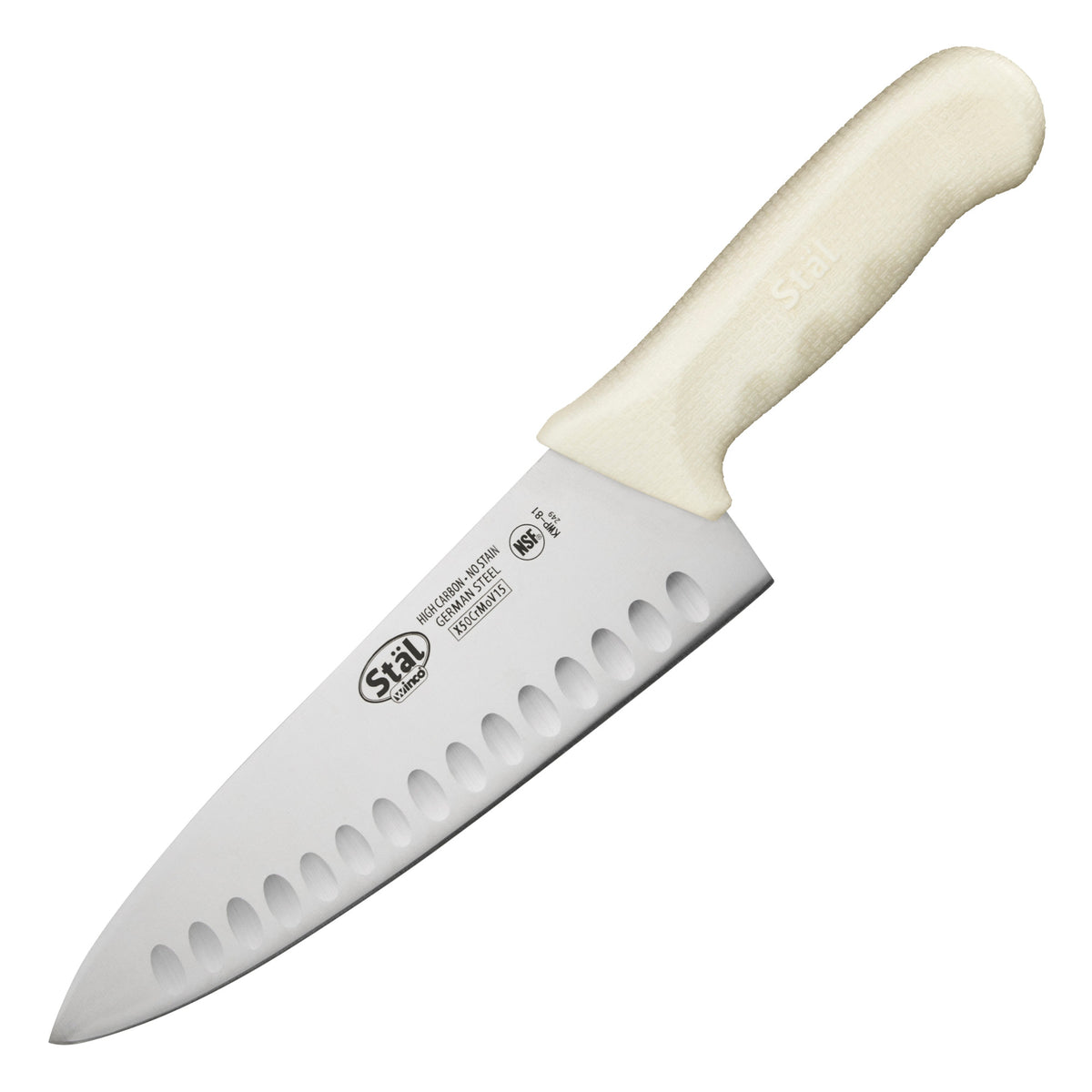 Picture of Winco KWP-81 Stal 8 in. Hollow Ground Chefs Knife