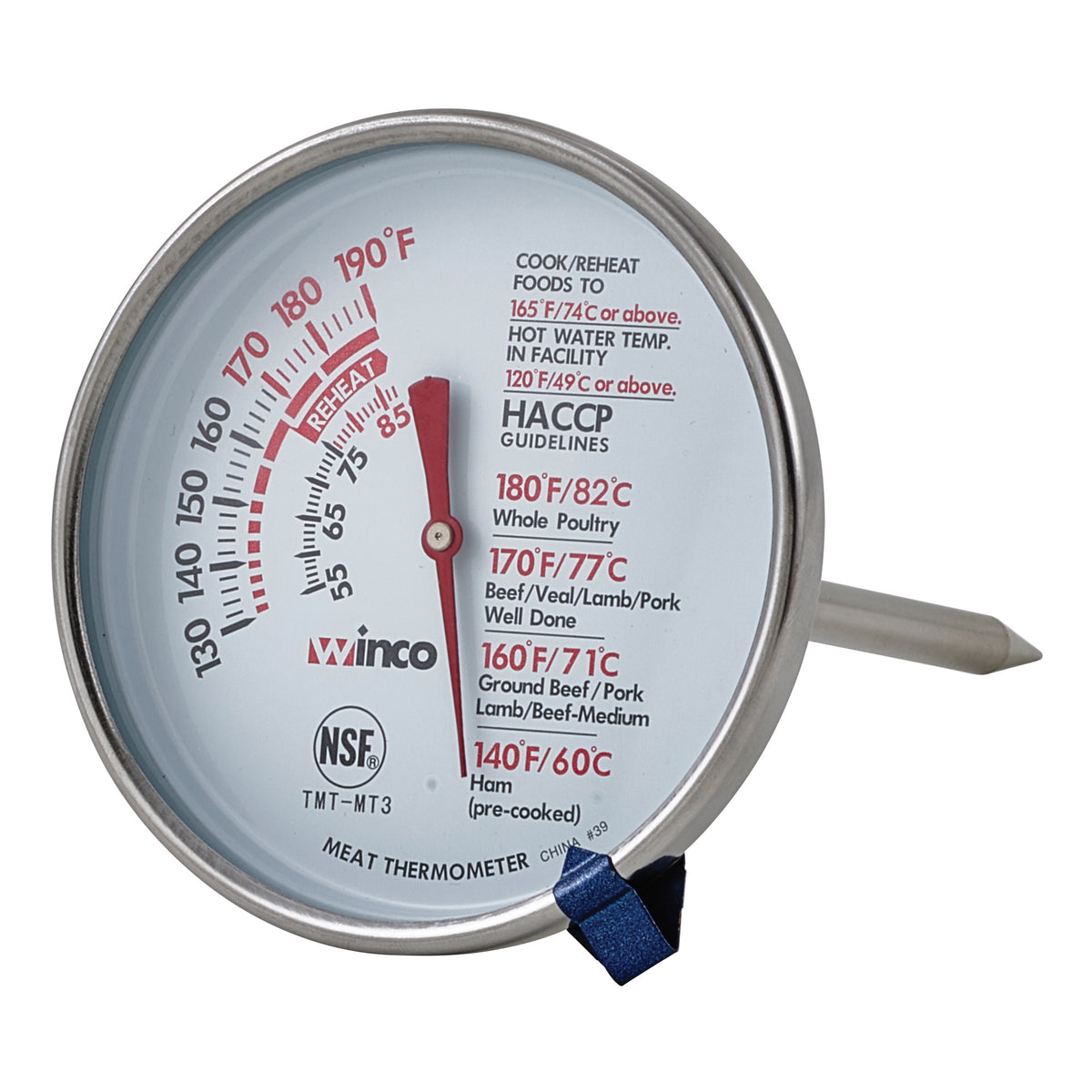 Picture of Winco TMT-MT3 Meat Thermometer - 3 in. Dia., 5 in. Probe