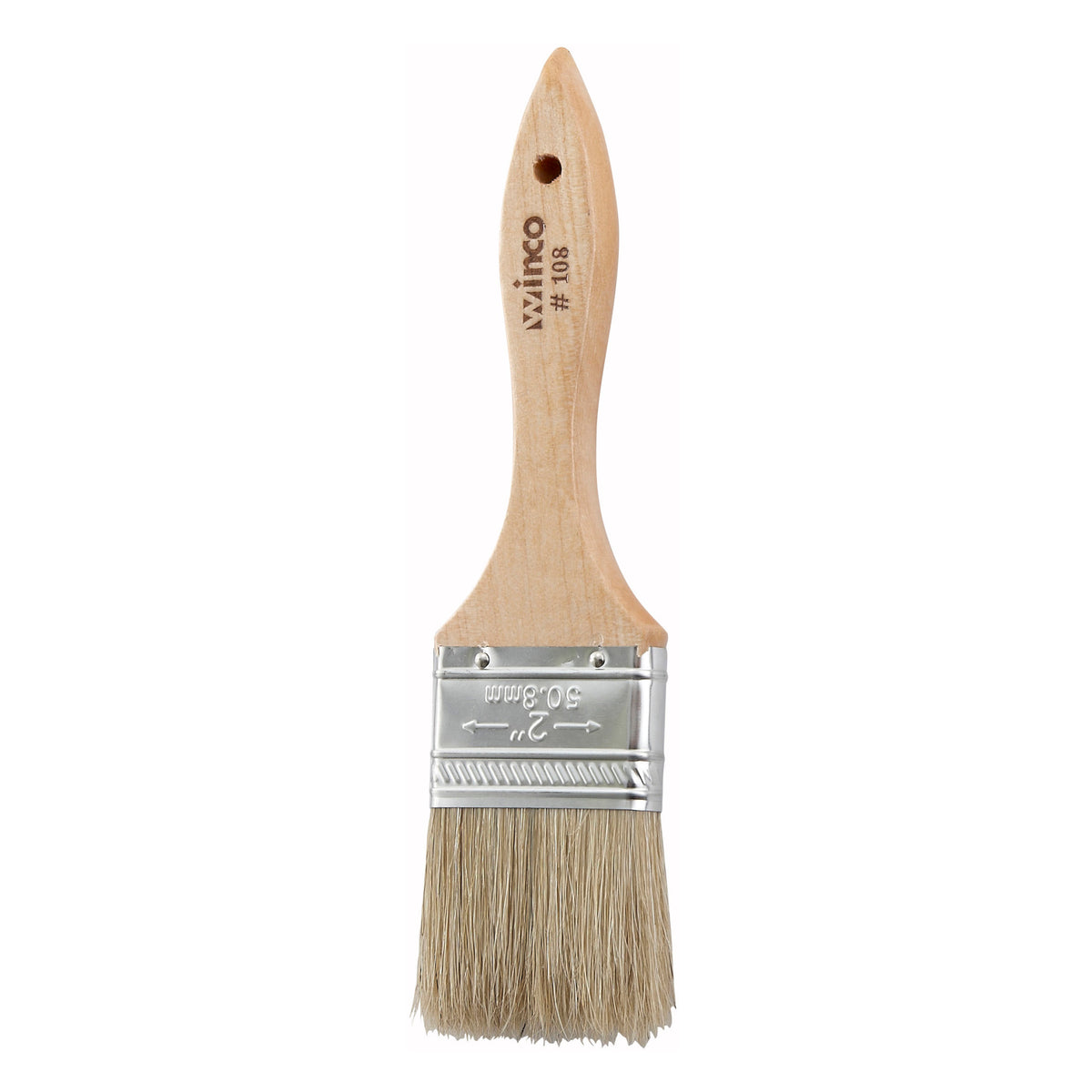 Picture of Winco WBR-20 Pastry & Basting Brush with Metal Ferrule - 2 in. Flat