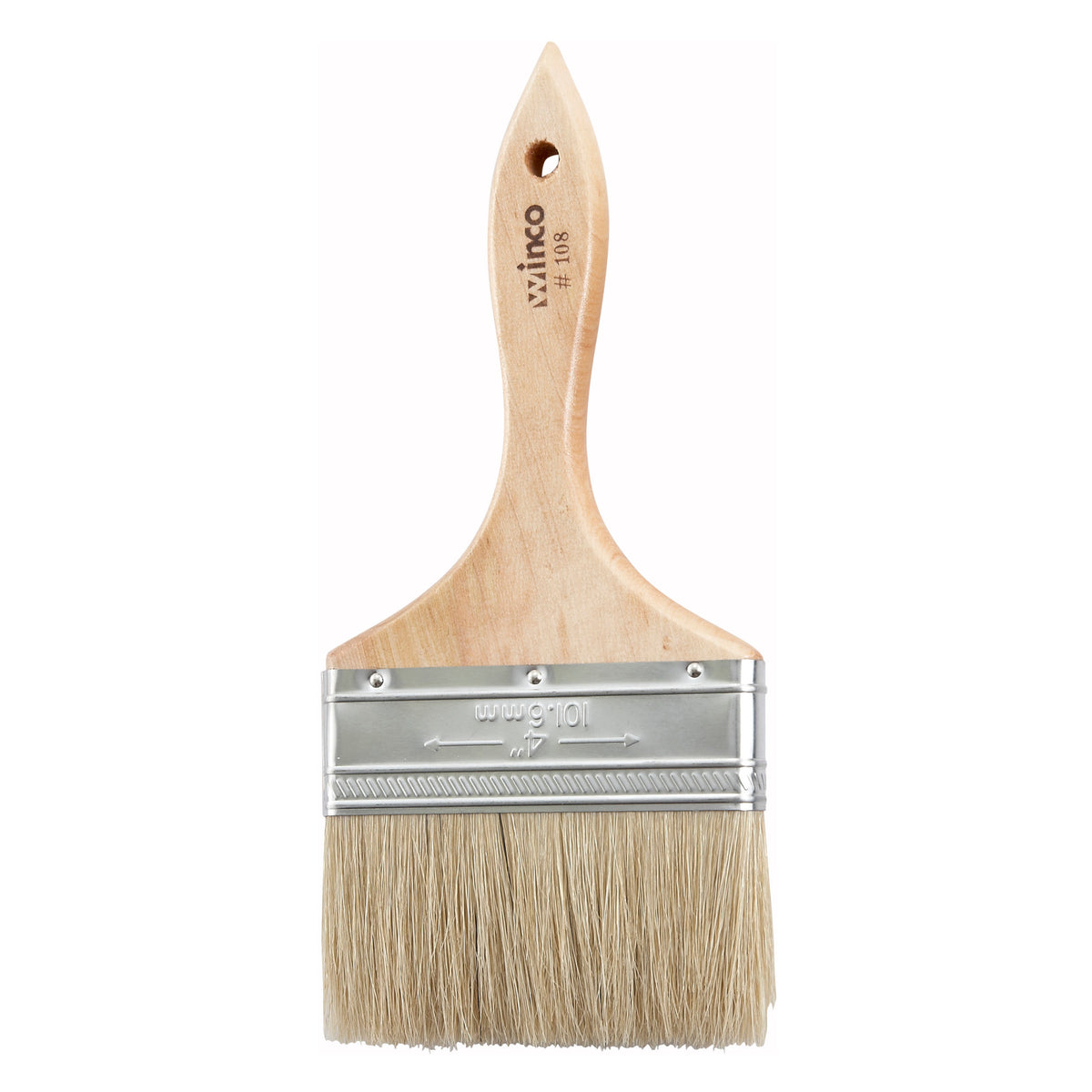 Picture of Winco WBR-40 Pastry & Basting Brush with Metal Ferrule - 4 in. Flat