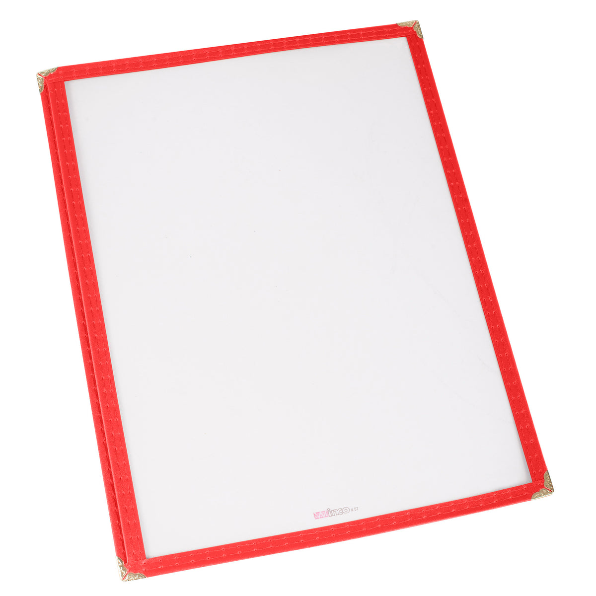 Picture of Winco PMC-9R Single Pocket Menu Cover - Red, 9.31 x 12.13 in.
