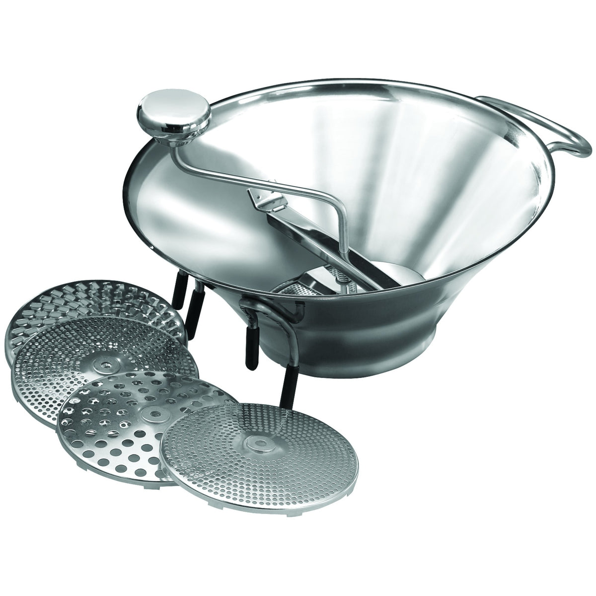Picture of Winco SVM-12 5Qt Heavyweight Stainless Steel Food Mill - 5 Graters