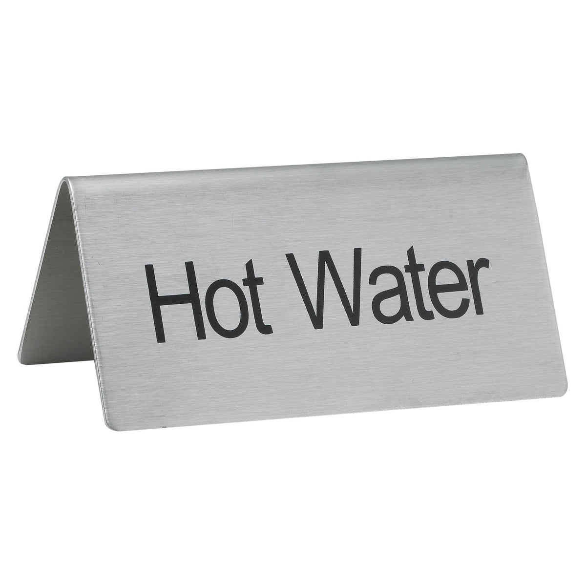 SGN-104 Tent Sign, Stainless Steel - Hot Water